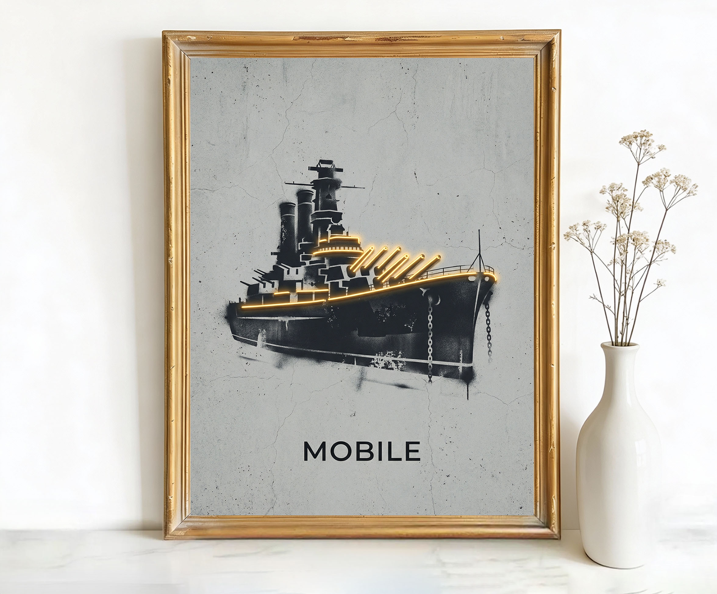 Mobile Alabama Battleship USS Art