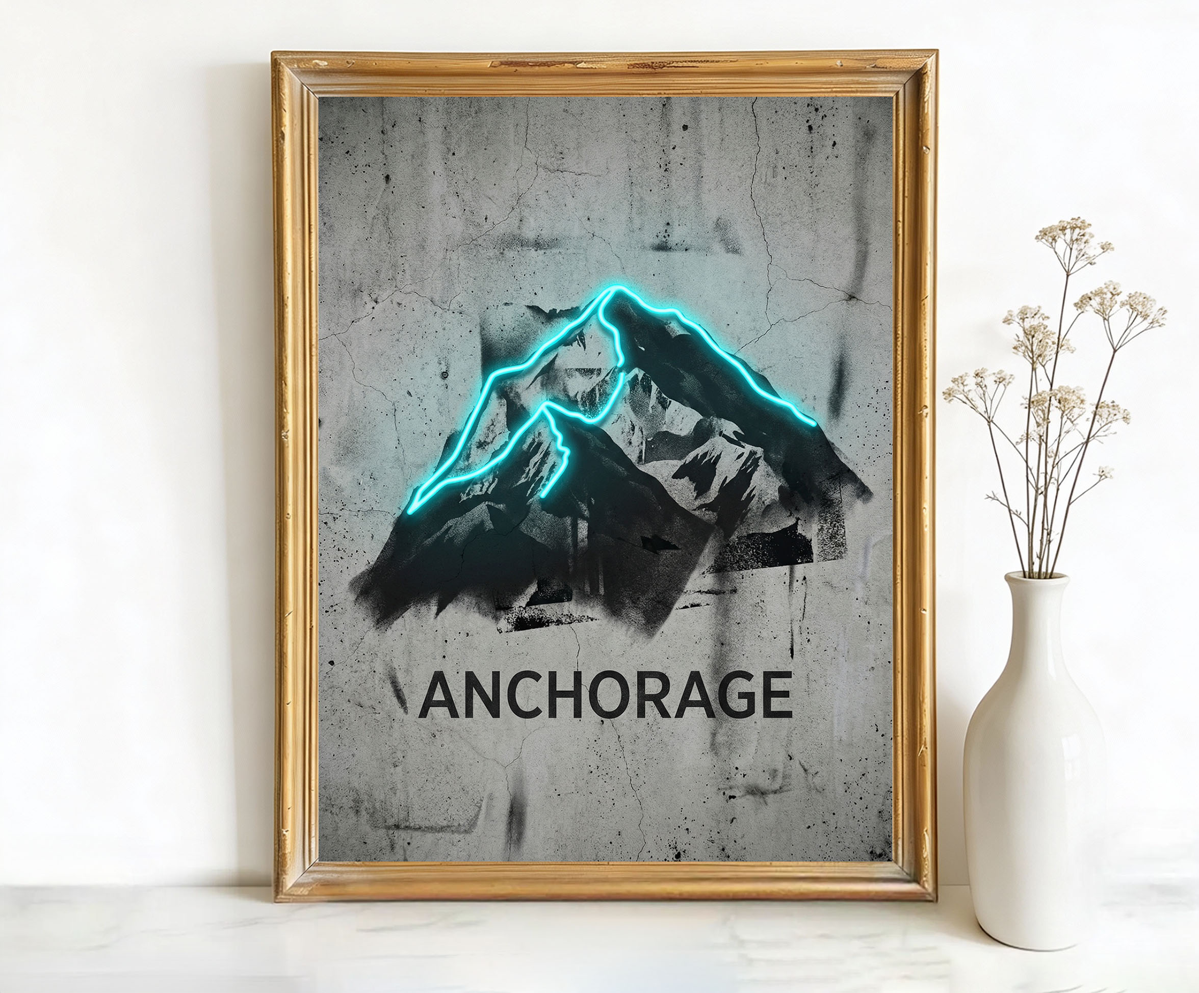 Anchorage Alaska Mountain Ranges Art