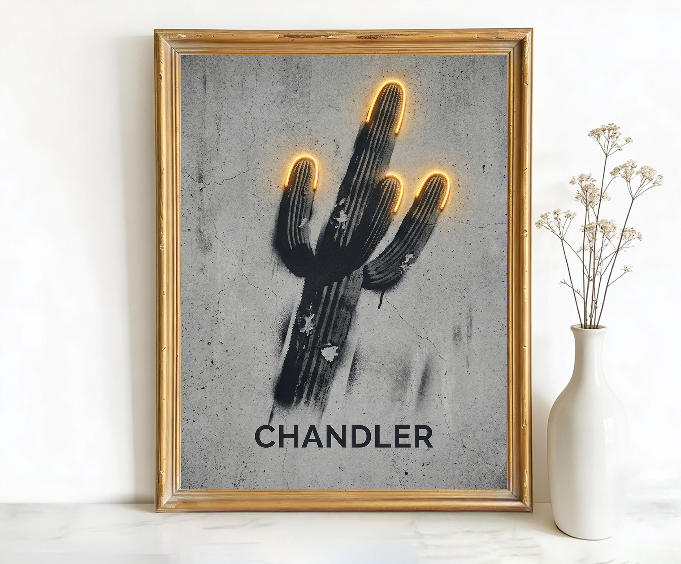 Chandler Arizona Saguaro Cactus Art