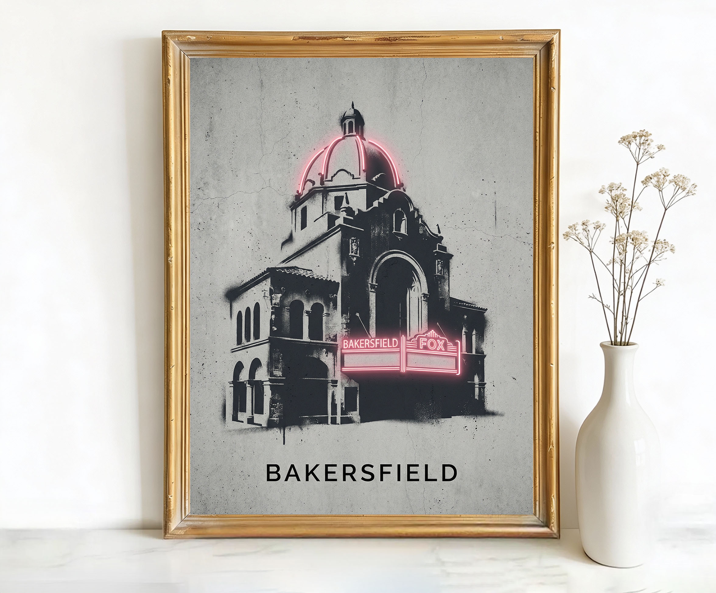 Bakersfield California Fox Theater Art