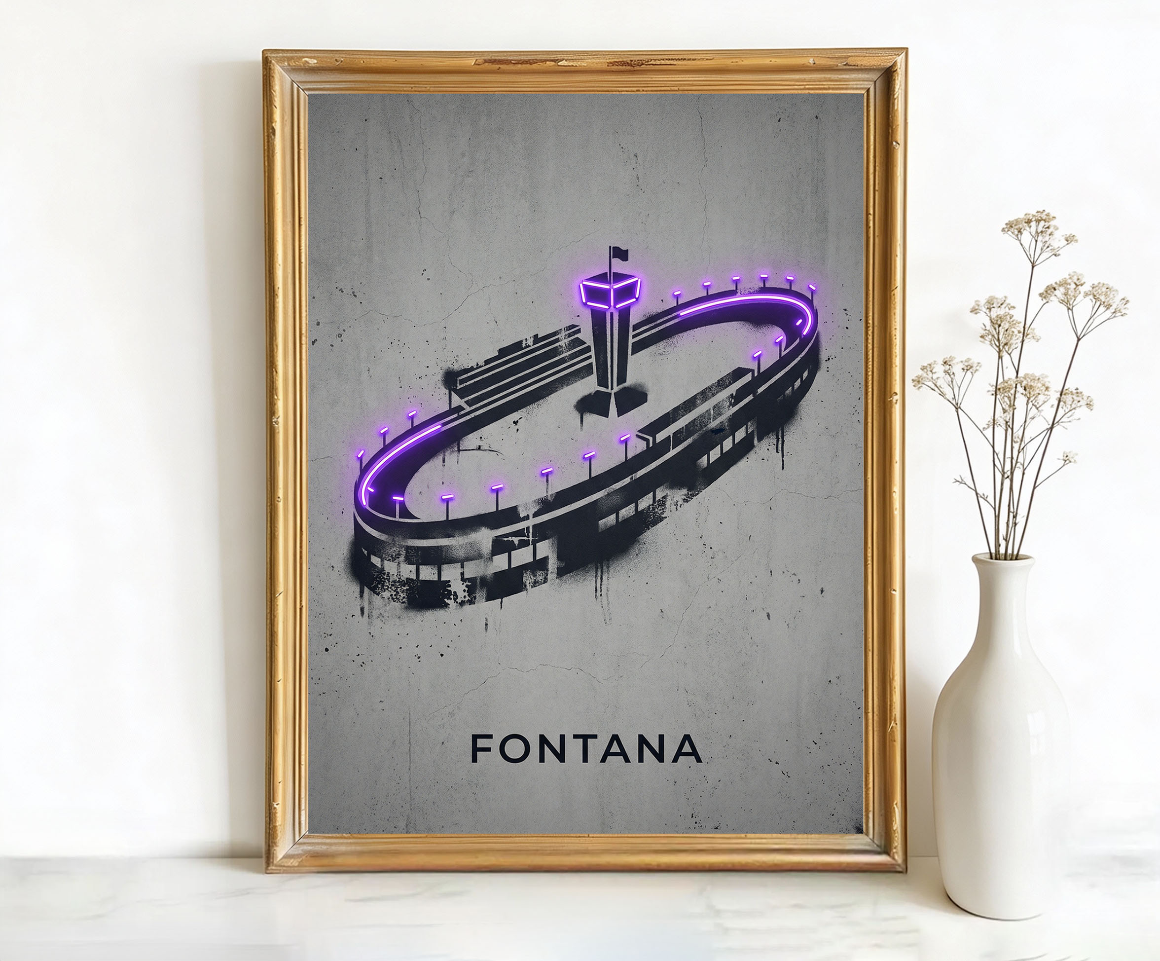 Fontana California International Speedway Art