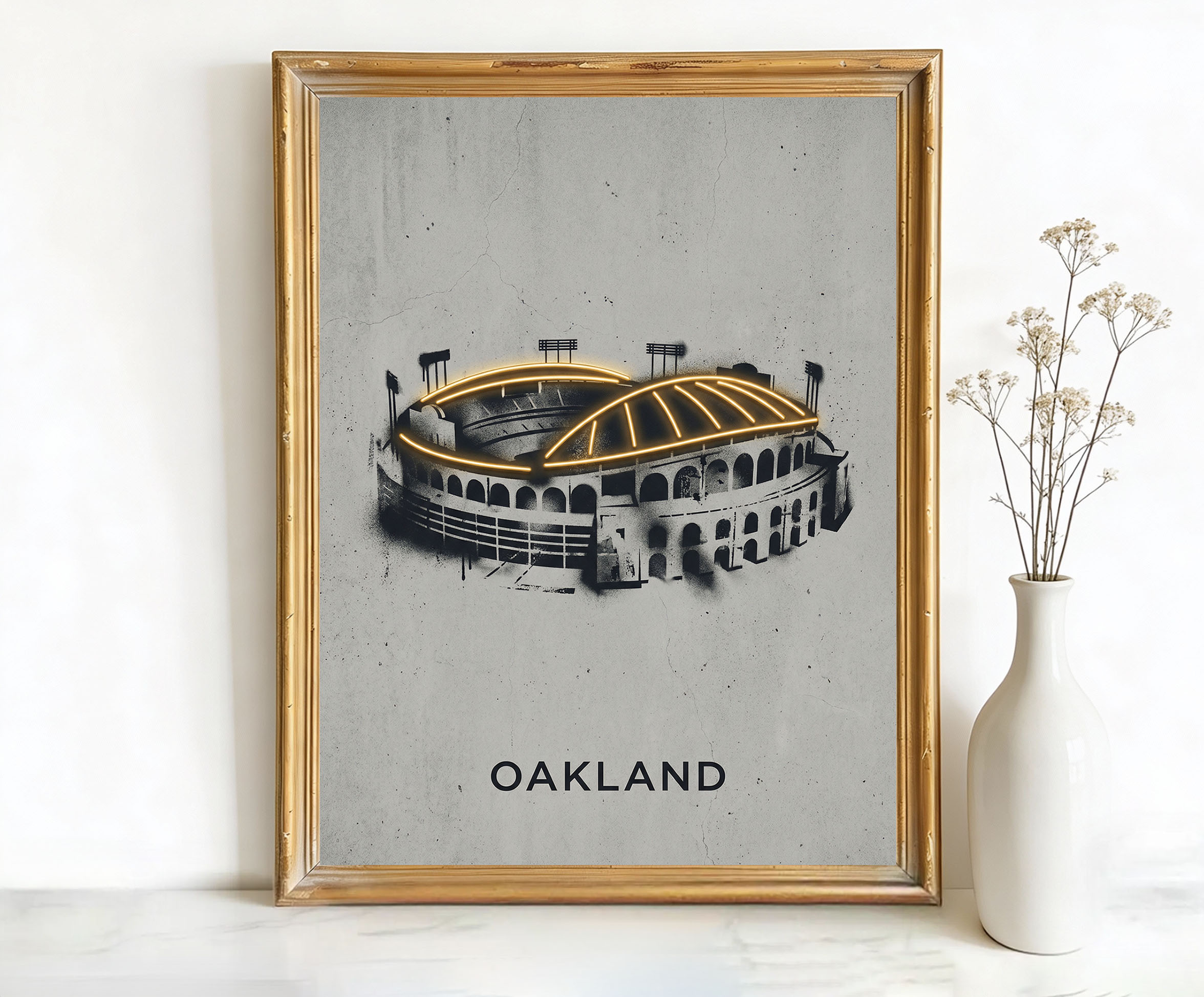 Oakland California Oakland-Alameda County Coliseum Art