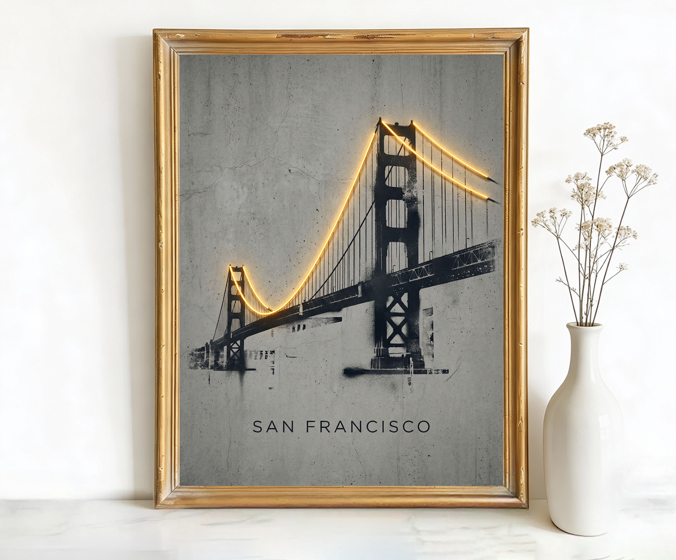 San Francisco California Golden Gate Bridge Art