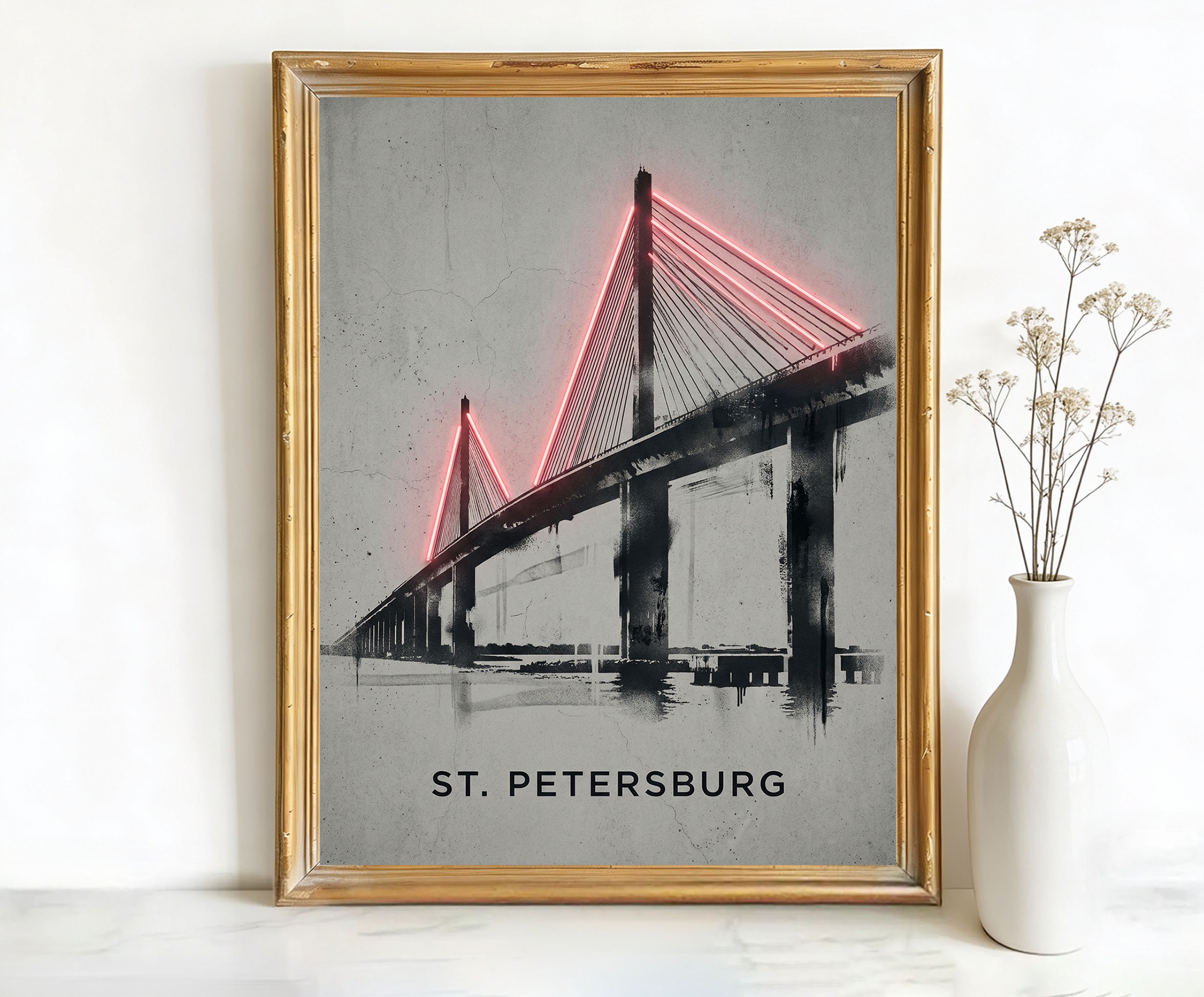 St. Petersburg Florida Sunshine Skyway Bridge Art