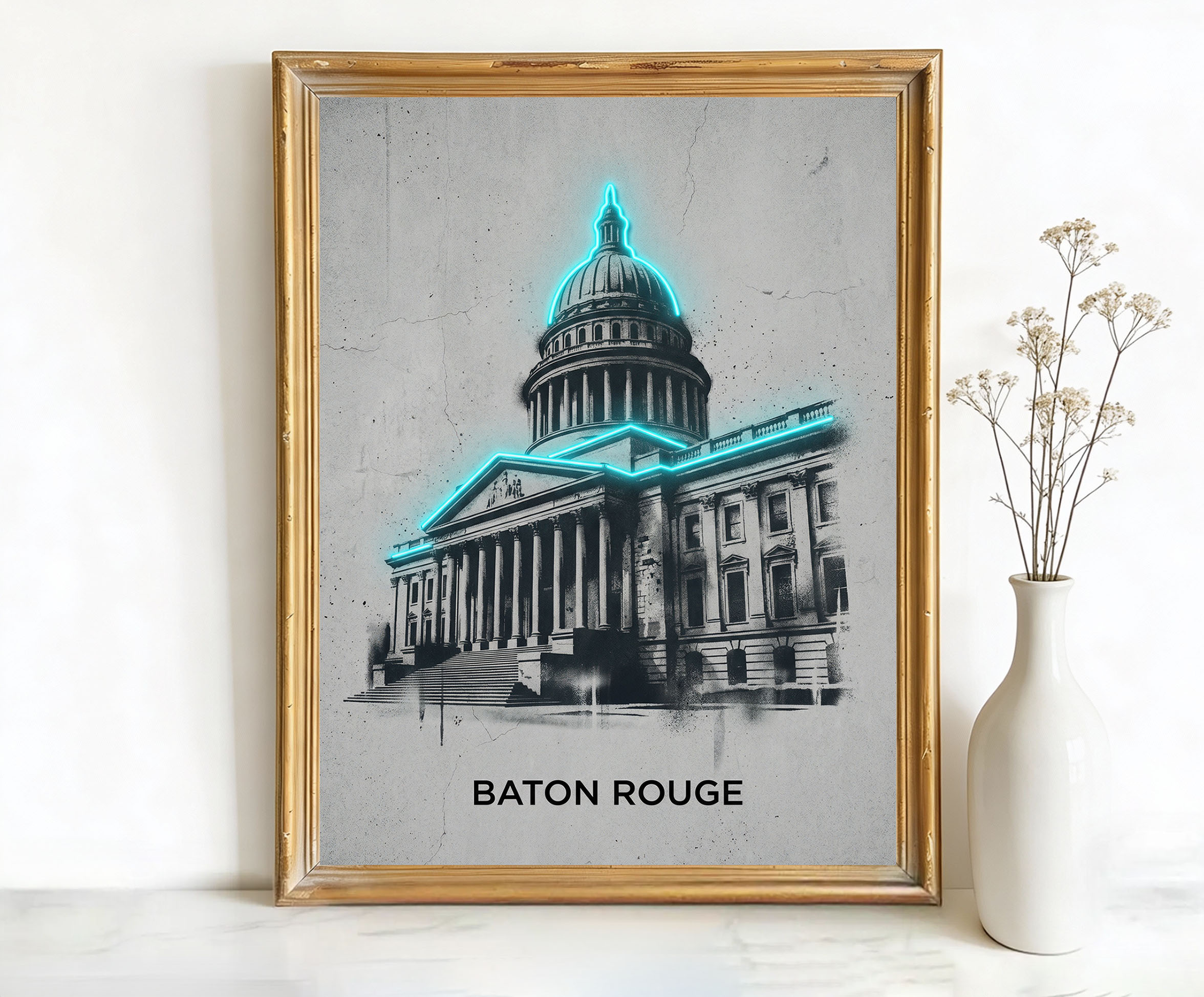 Baton Rouge Louisiana State Capitol Building Art