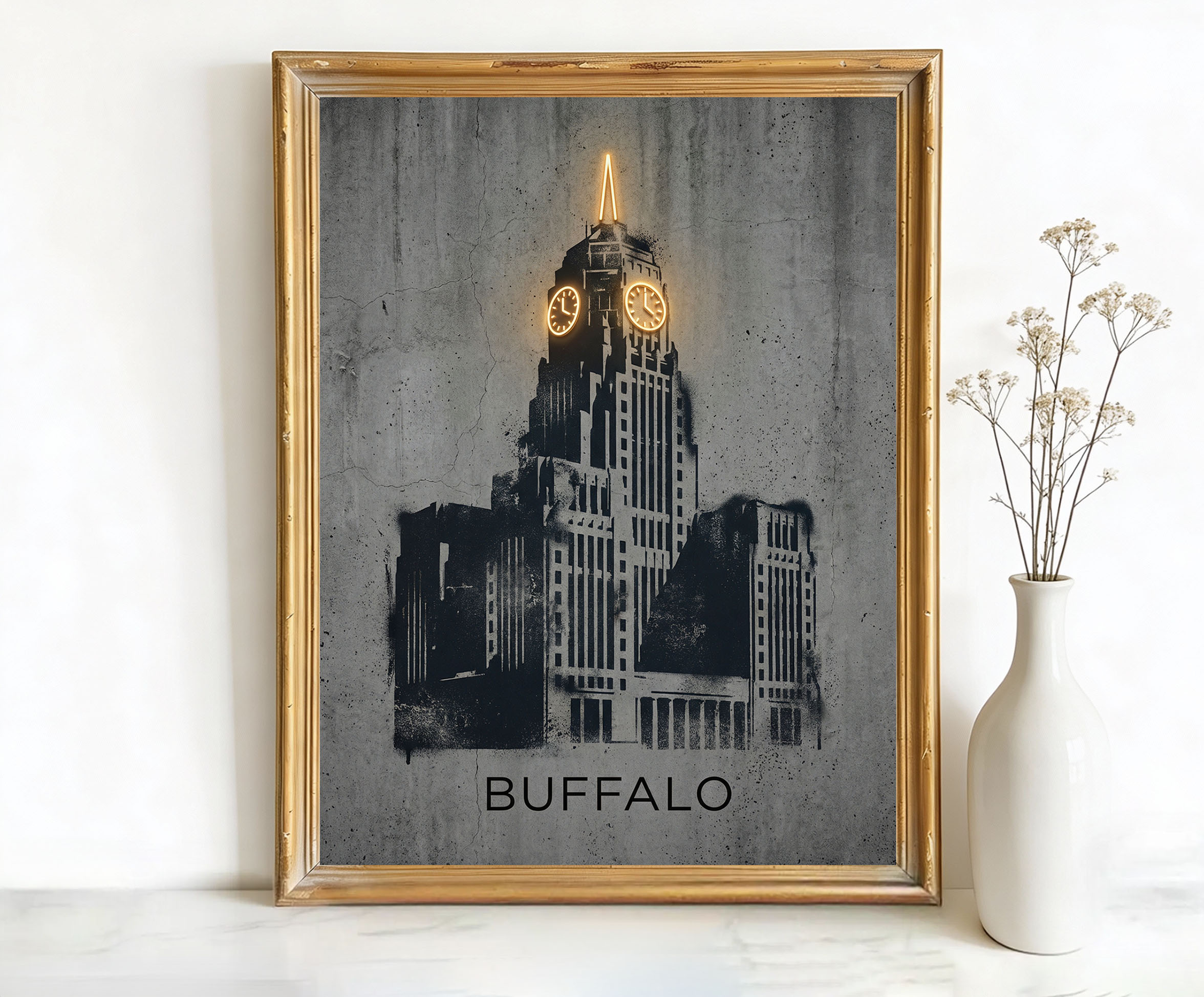 Buffalo New York City Hall Tower Art
