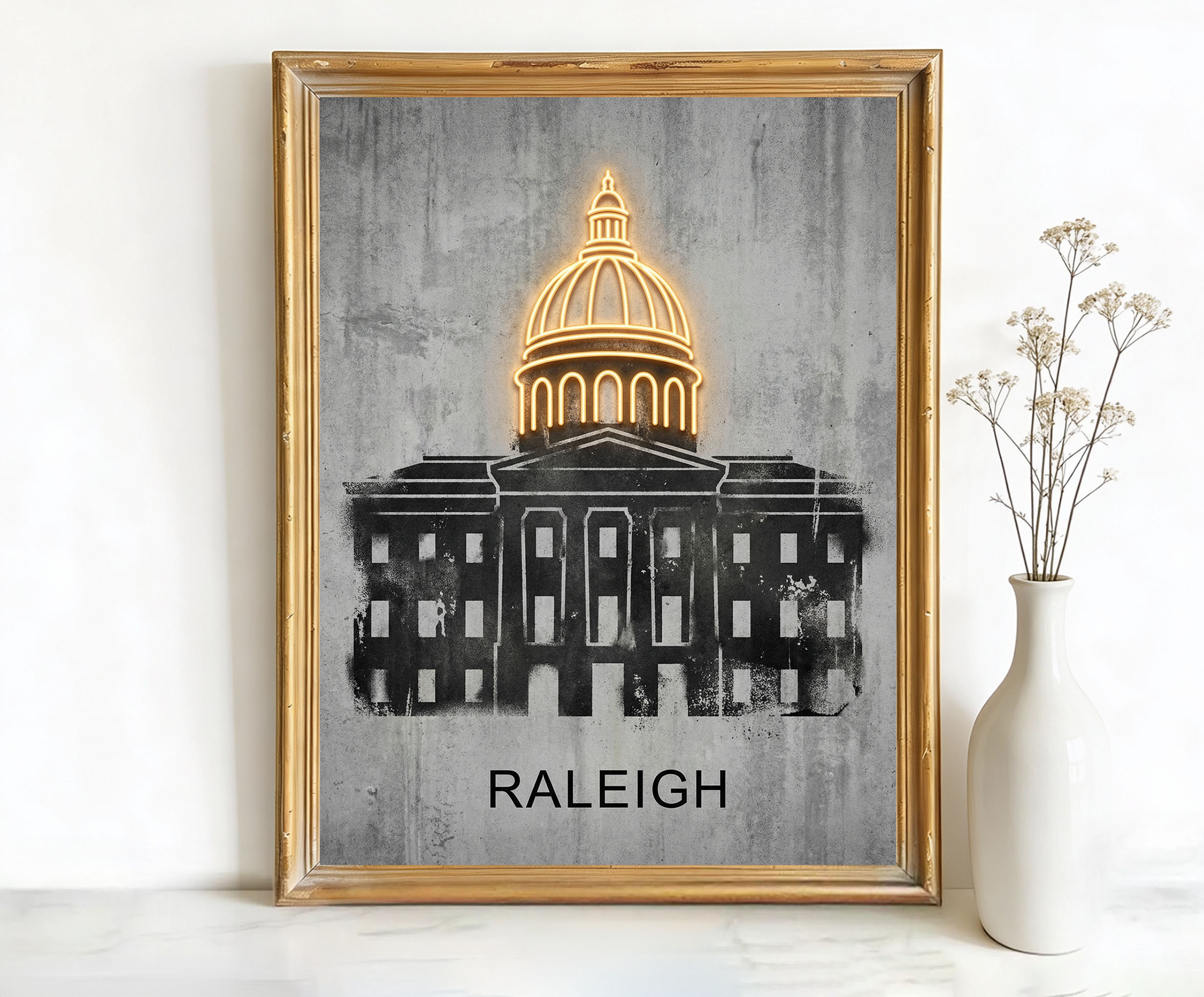 Raleigh North Carolina State Capitol Building Art