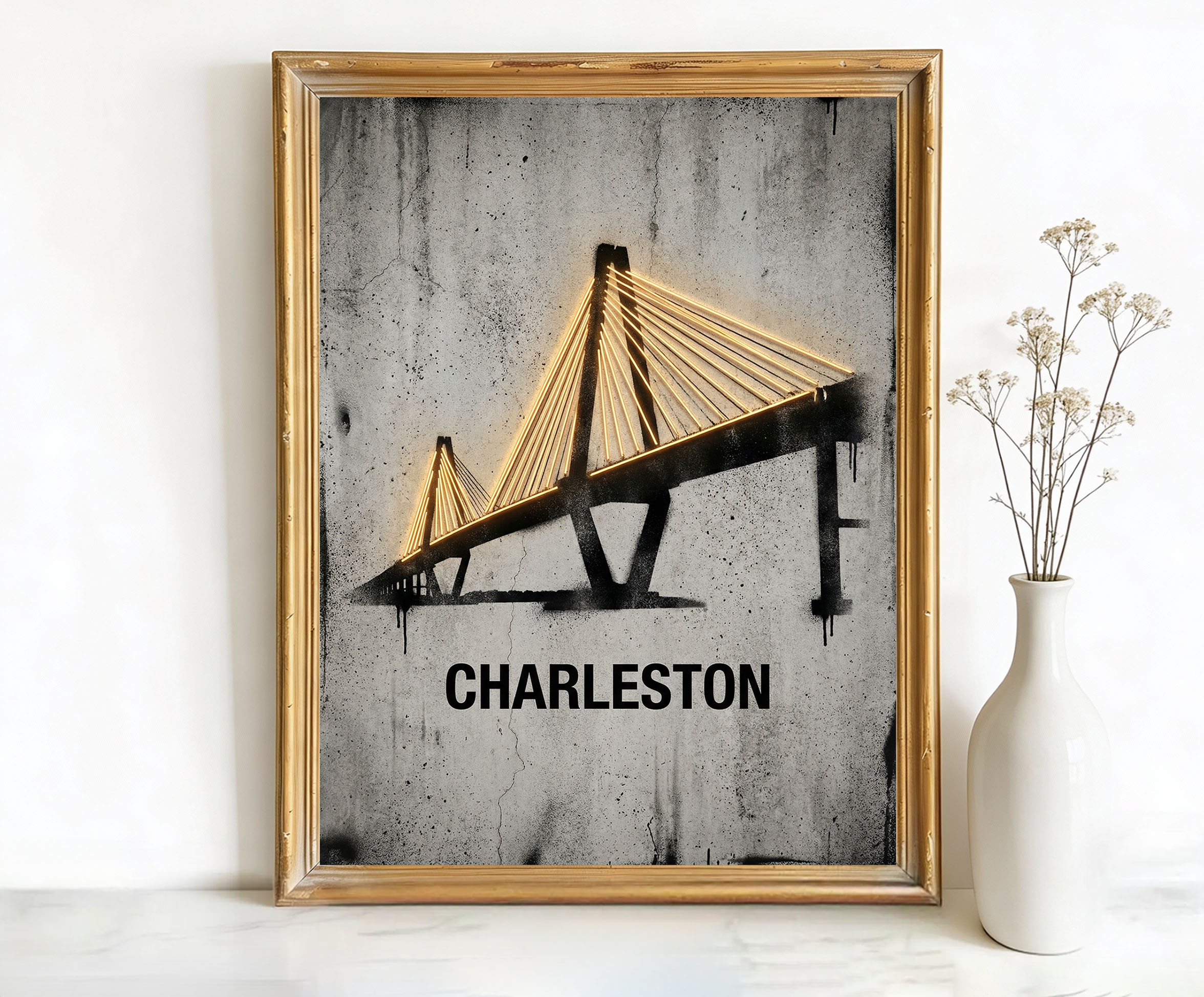 Charleston South Carolina Arthur Ravenel Jr Bridge Art