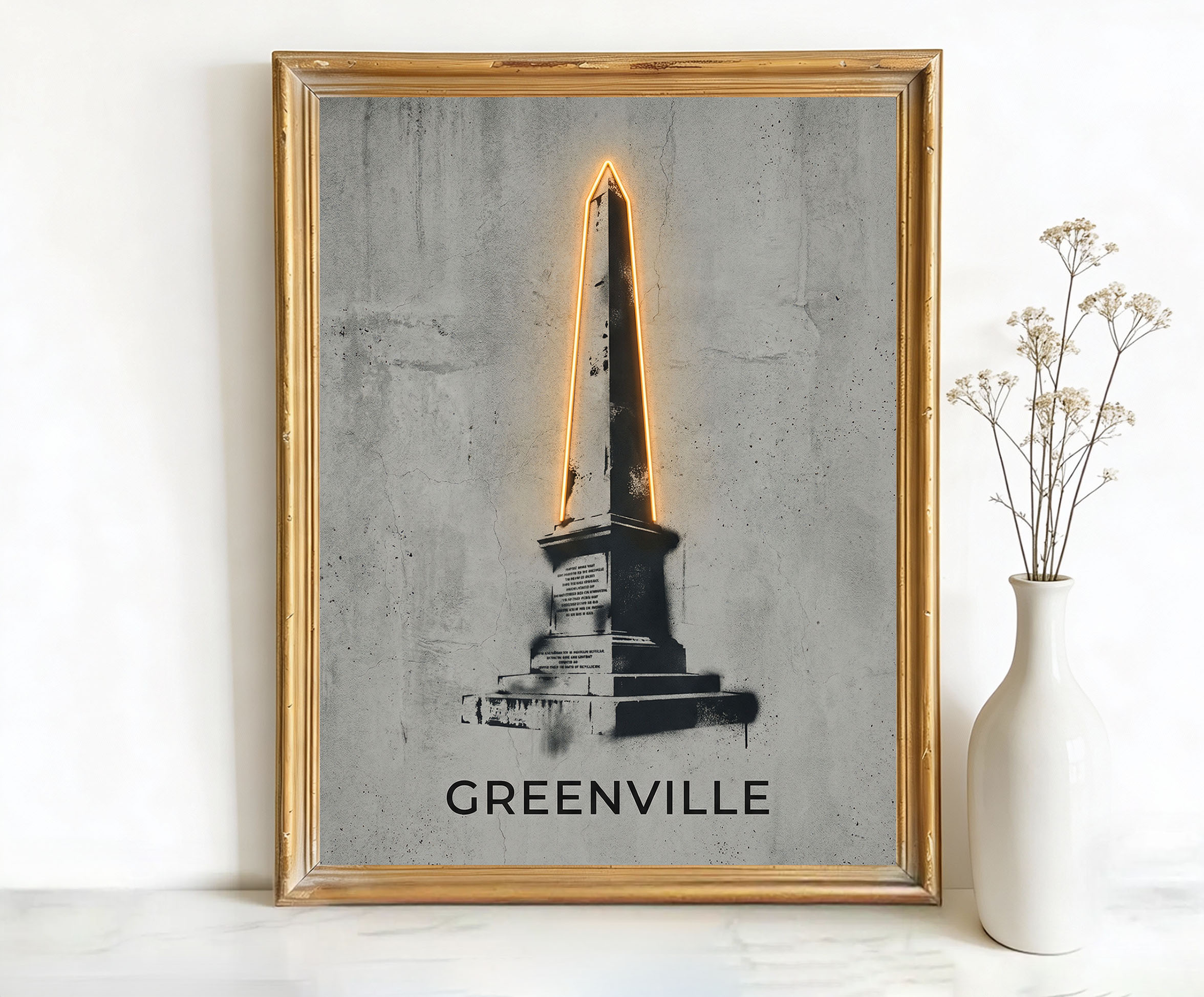 Greenville South Carolina Watch Tower Art