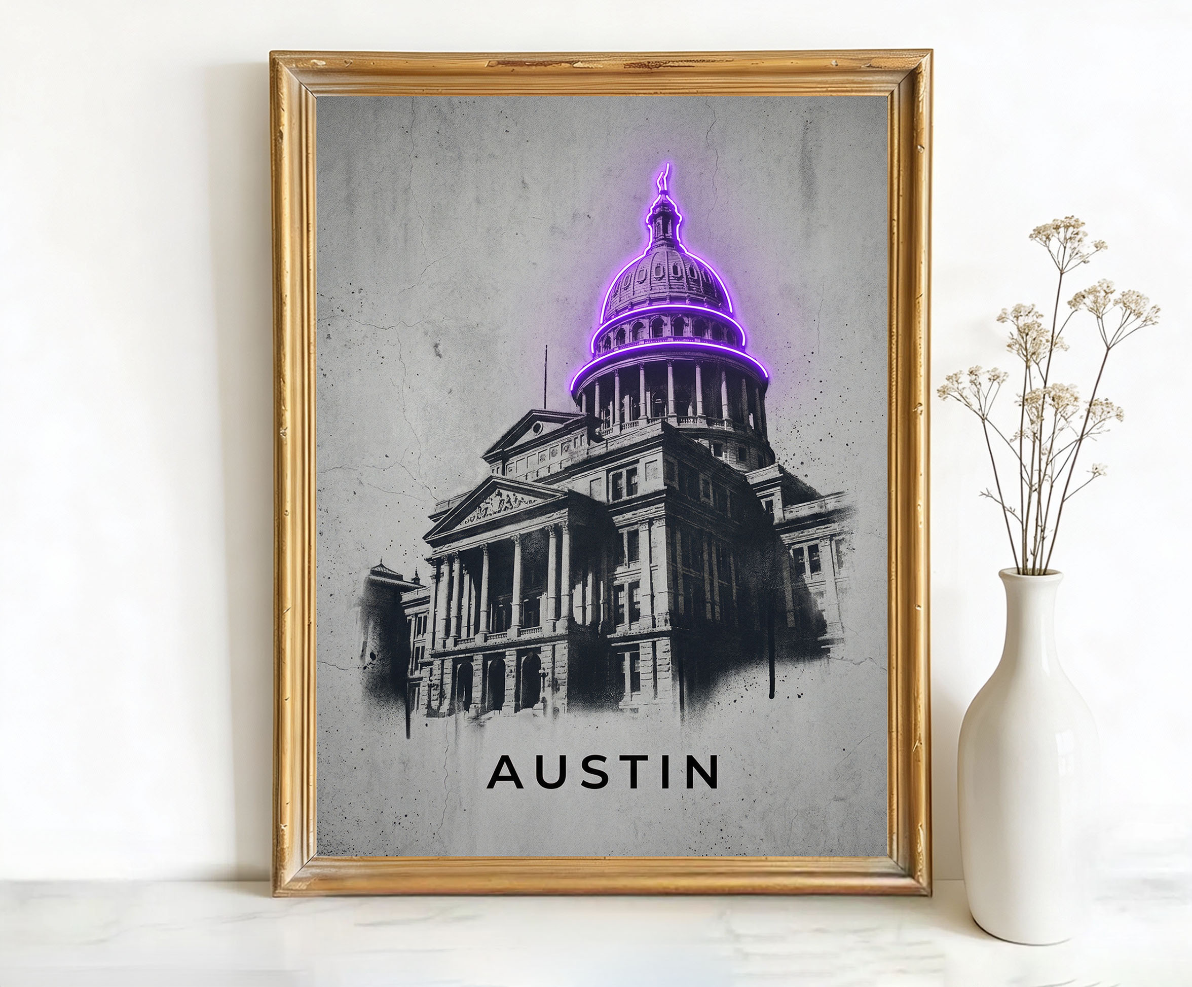 Austin Texas State Capitol Building Art