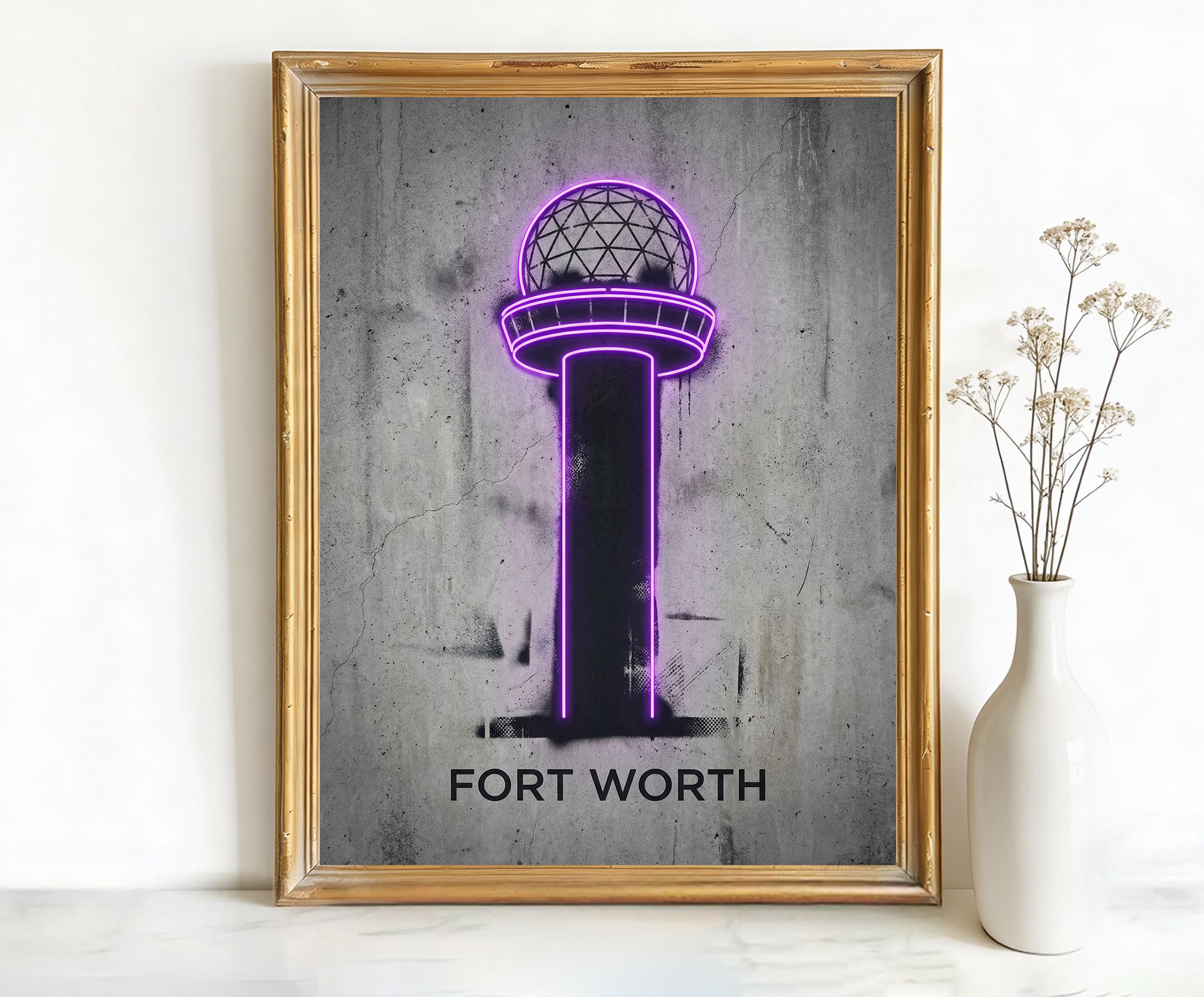 Fort Worth Texas Reunion Tower Art