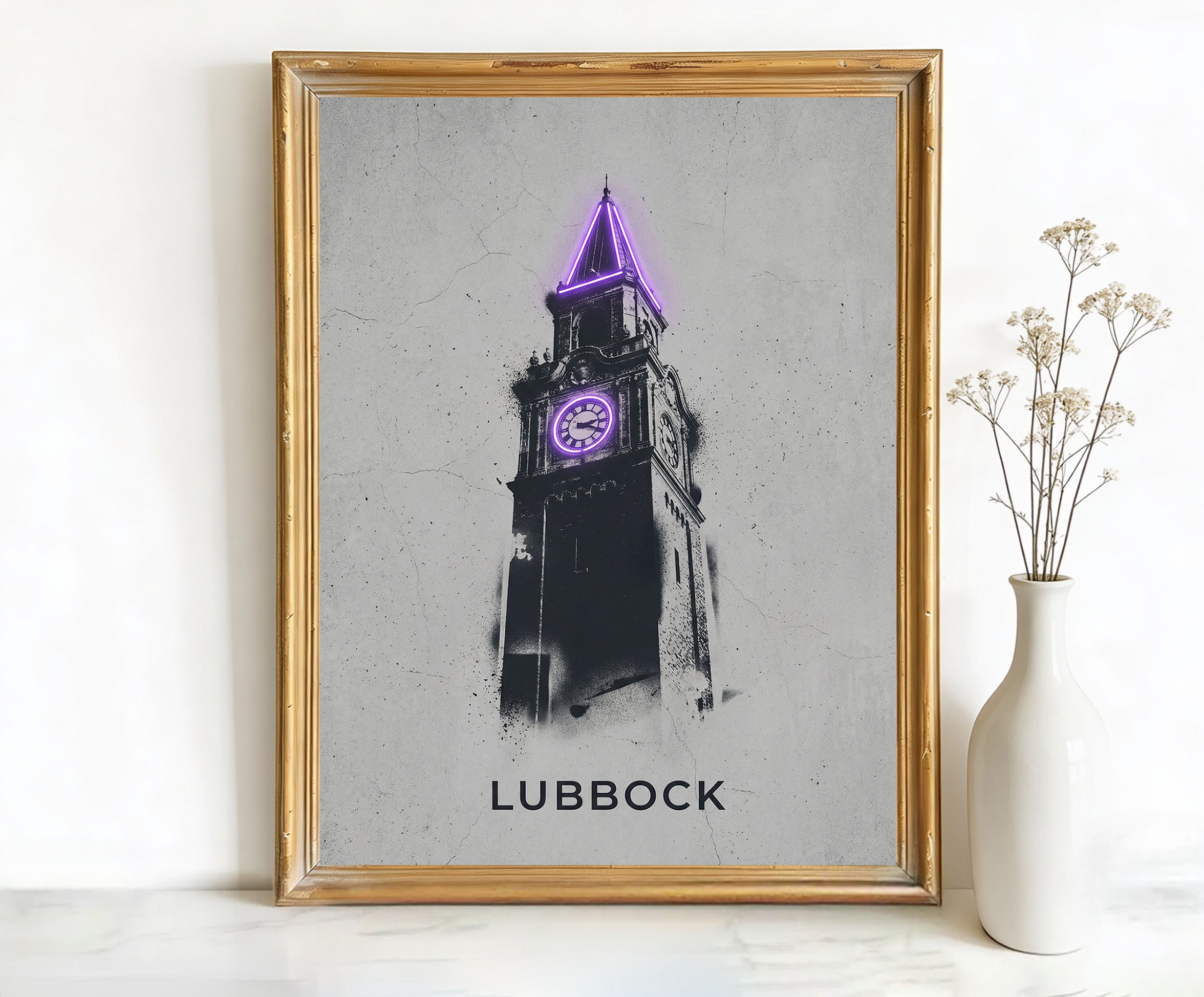 Lubbock Texas Clock Tower Art