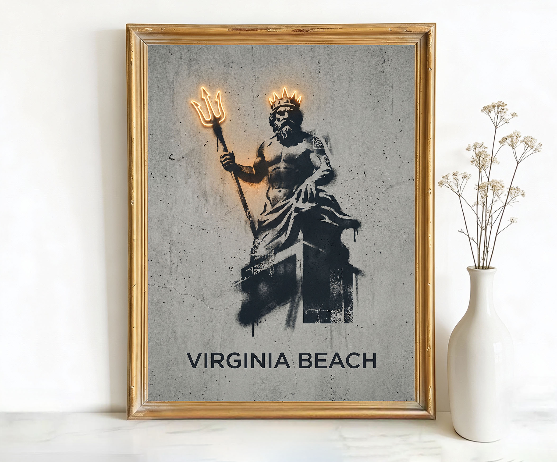 Virginia Beach King Neptune Statue Art