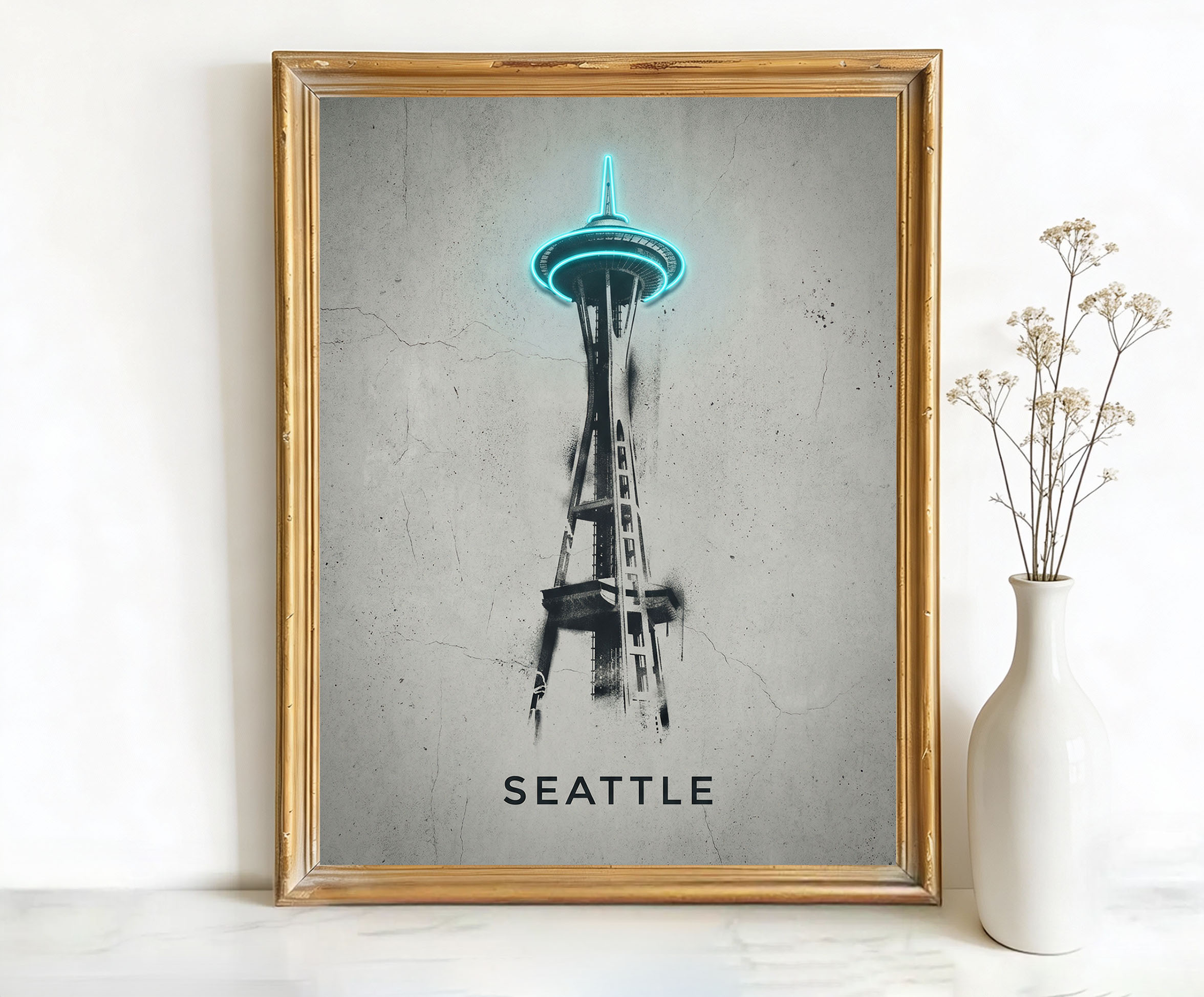 Seattle Washington Space Needle Art
