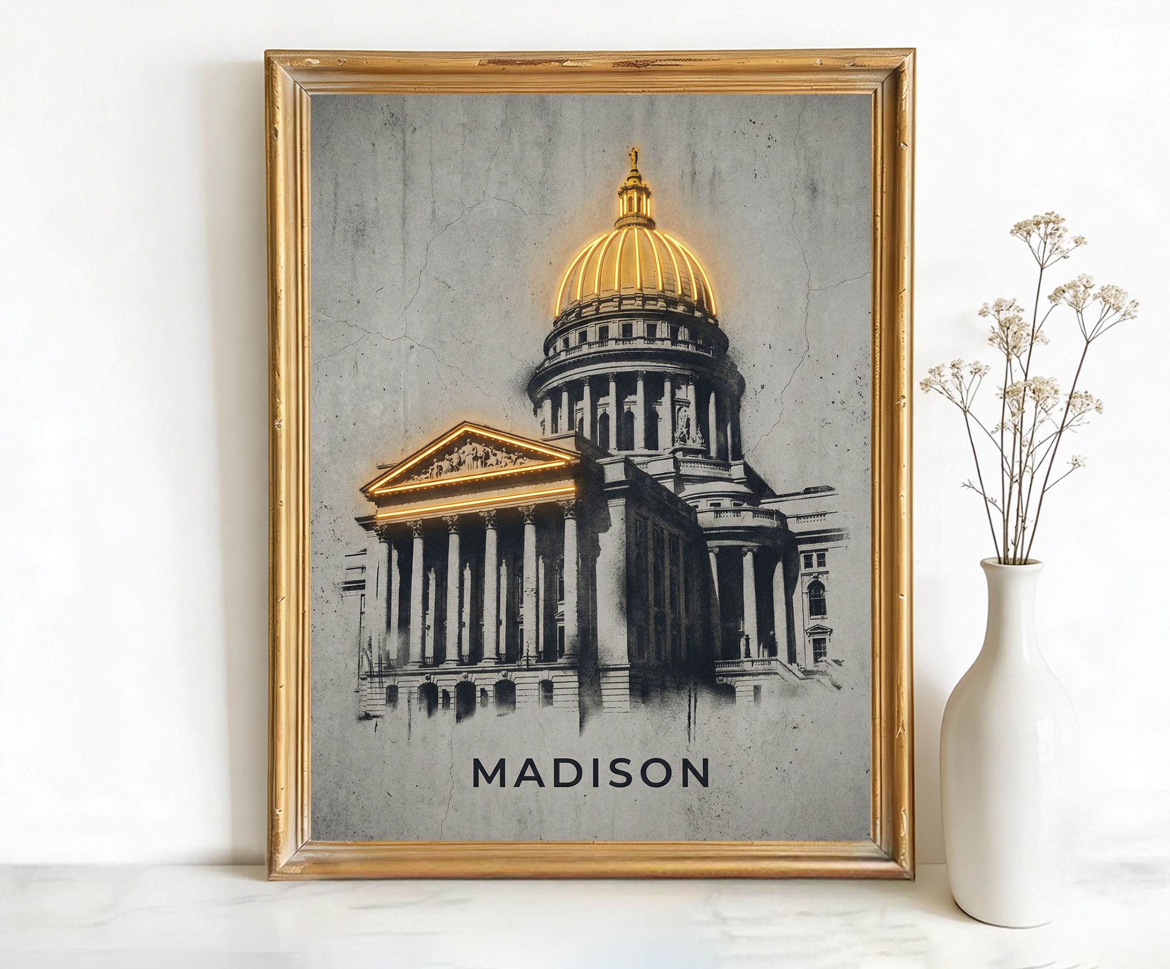Madison Wisconsin State Capitol Building Art