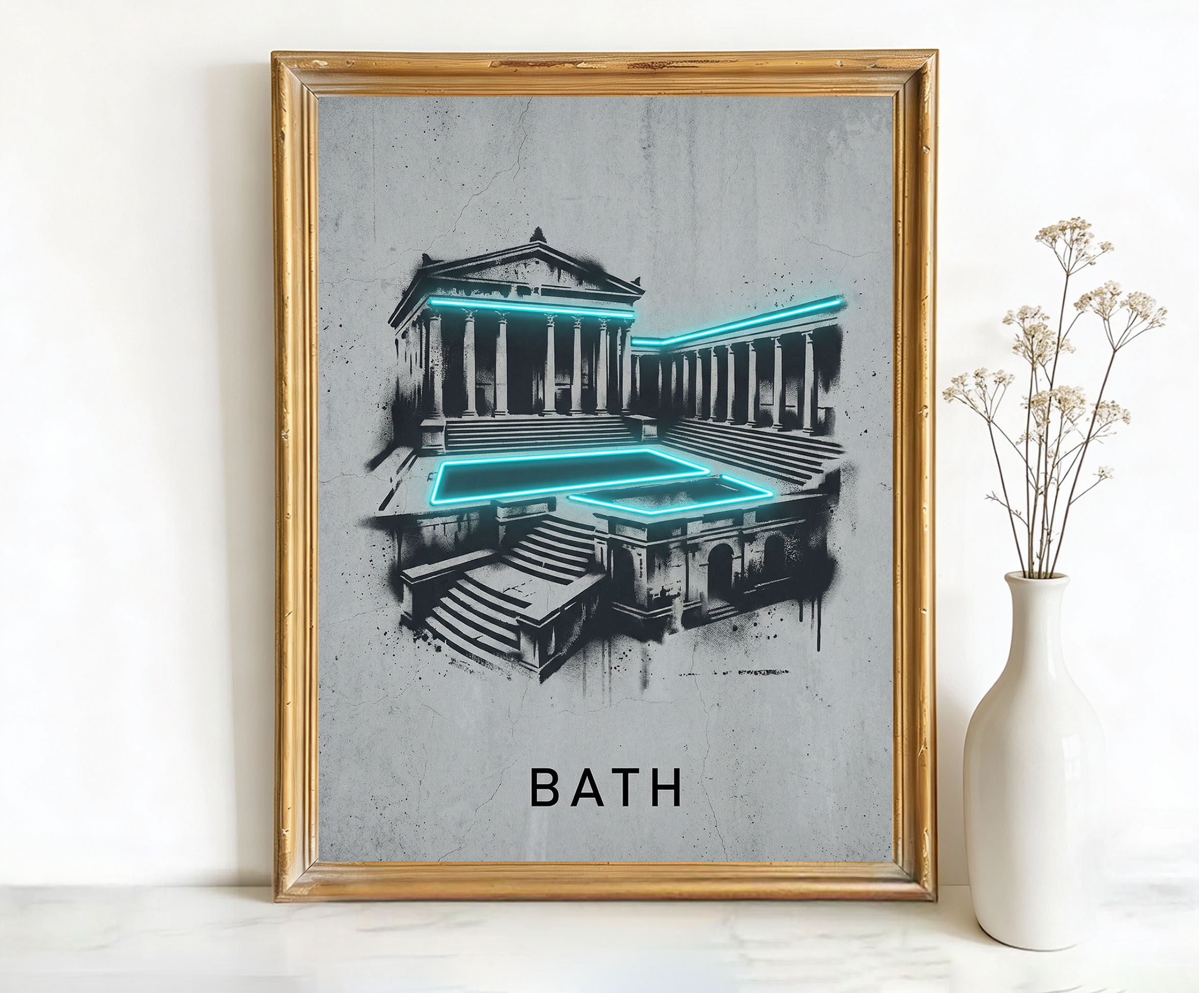 Bath England Roman Baths Art