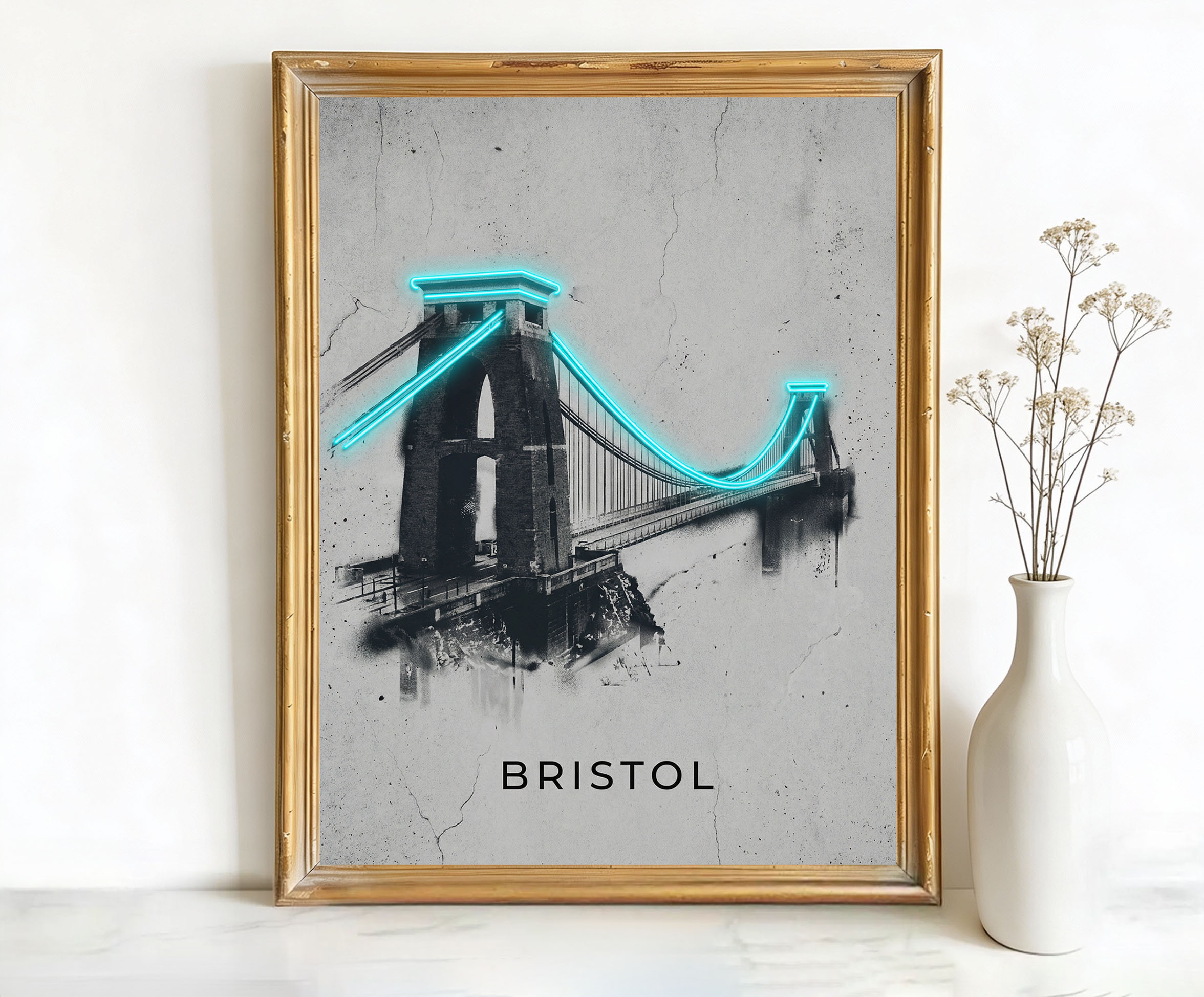 Bristol England Clifton Suspension Bridge Art
