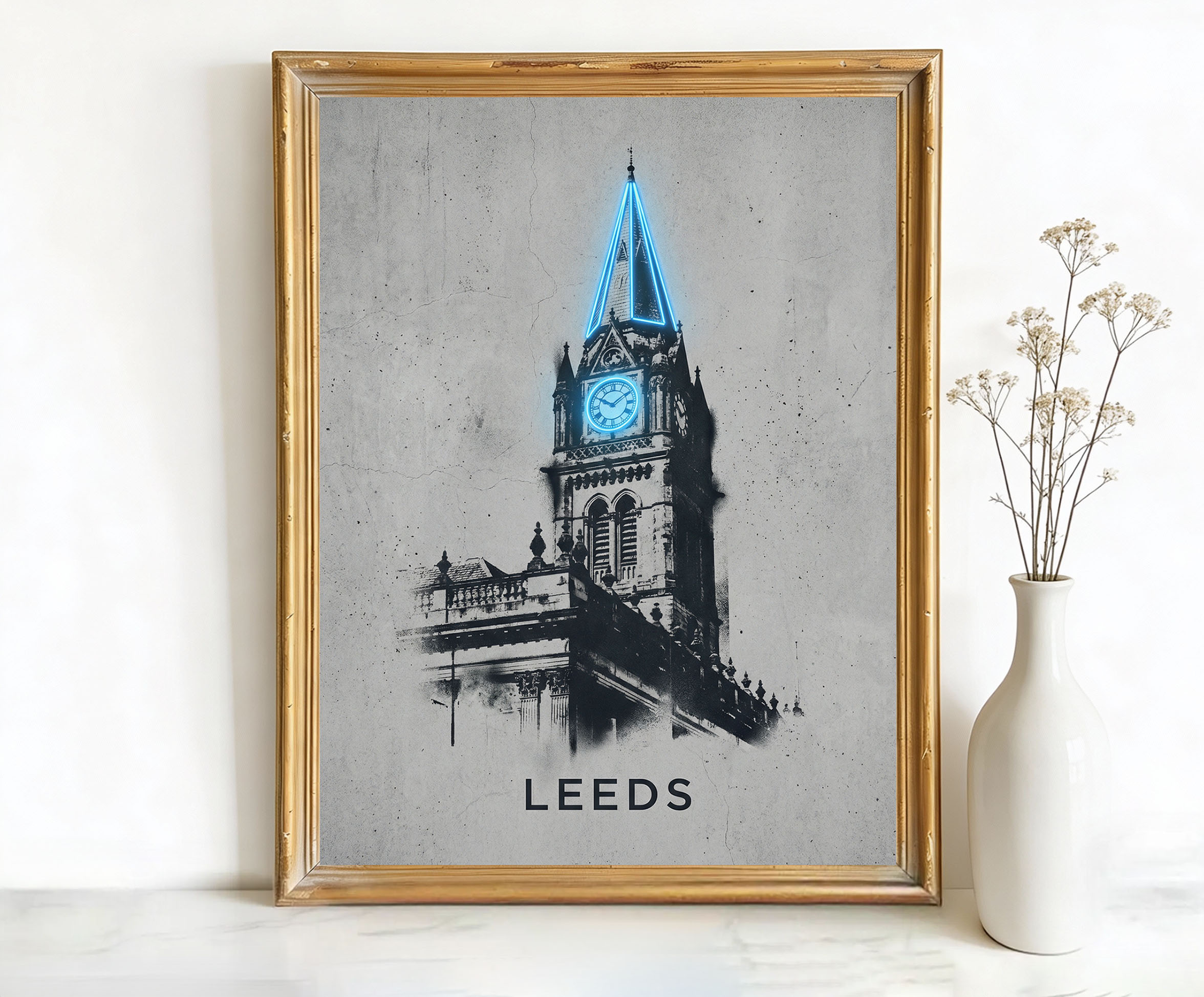 Leeds England Leeds Clock Tower Art