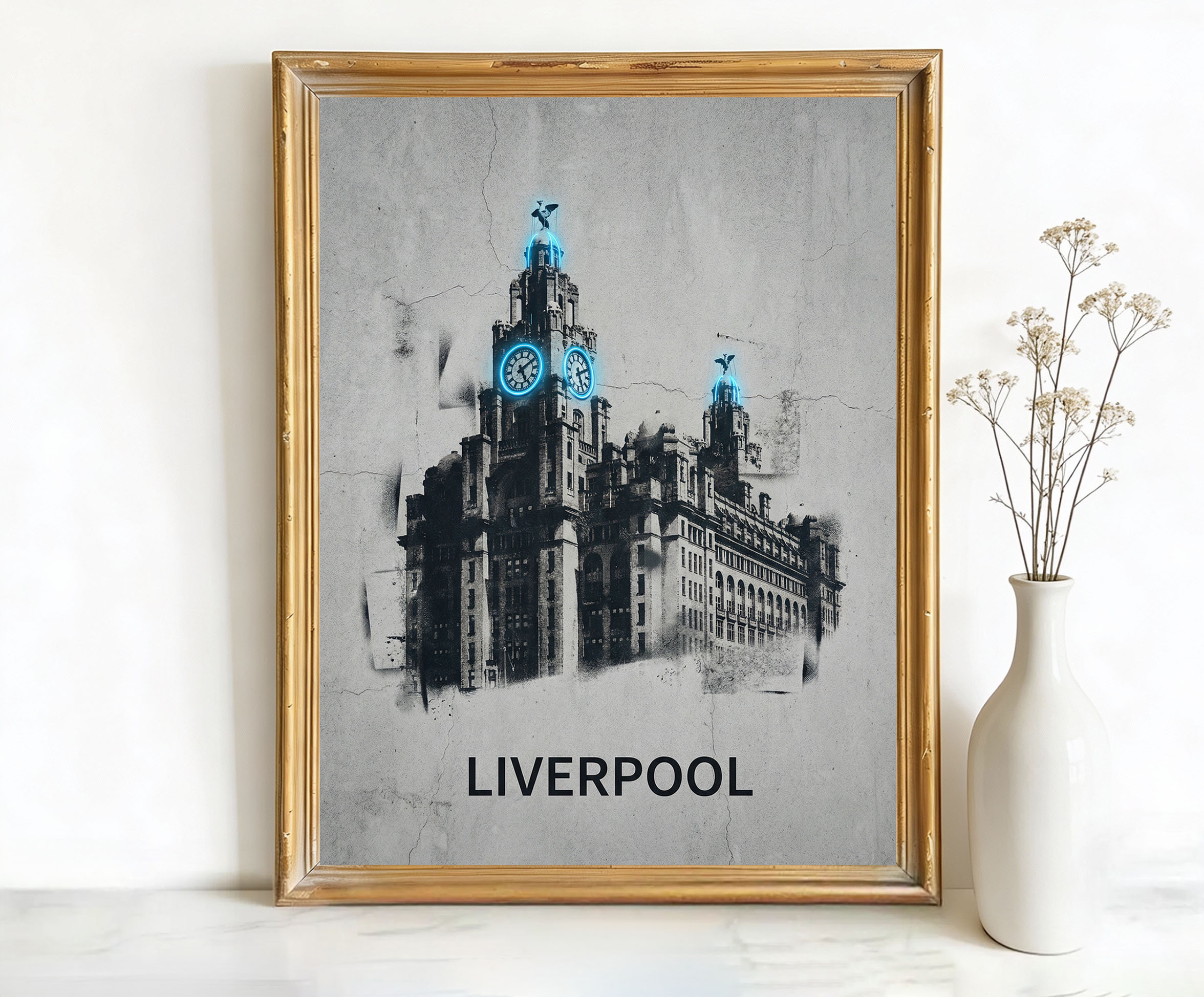 Liverpool England Royal Liver Building Art