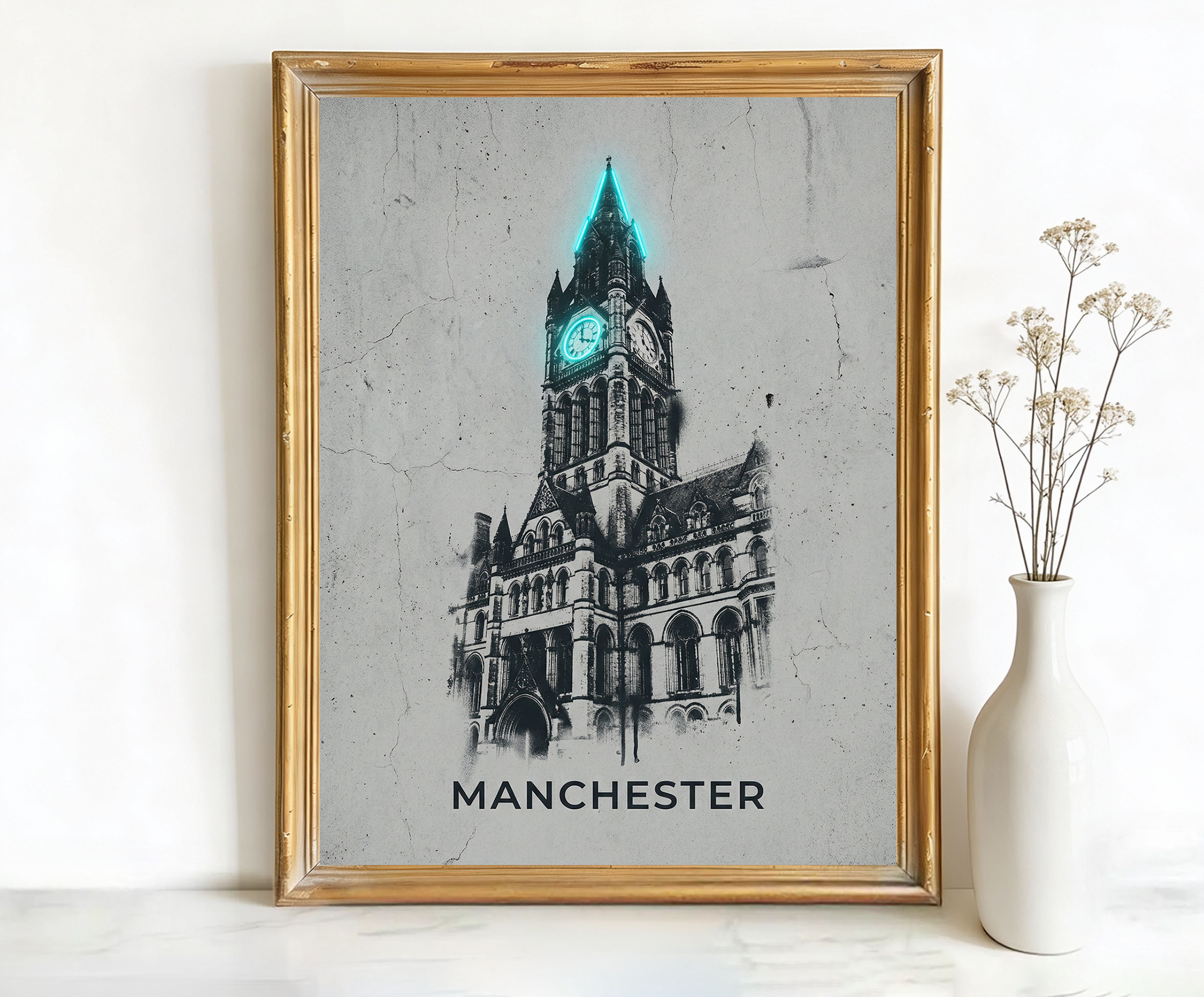 Manchester England Town Hall Art