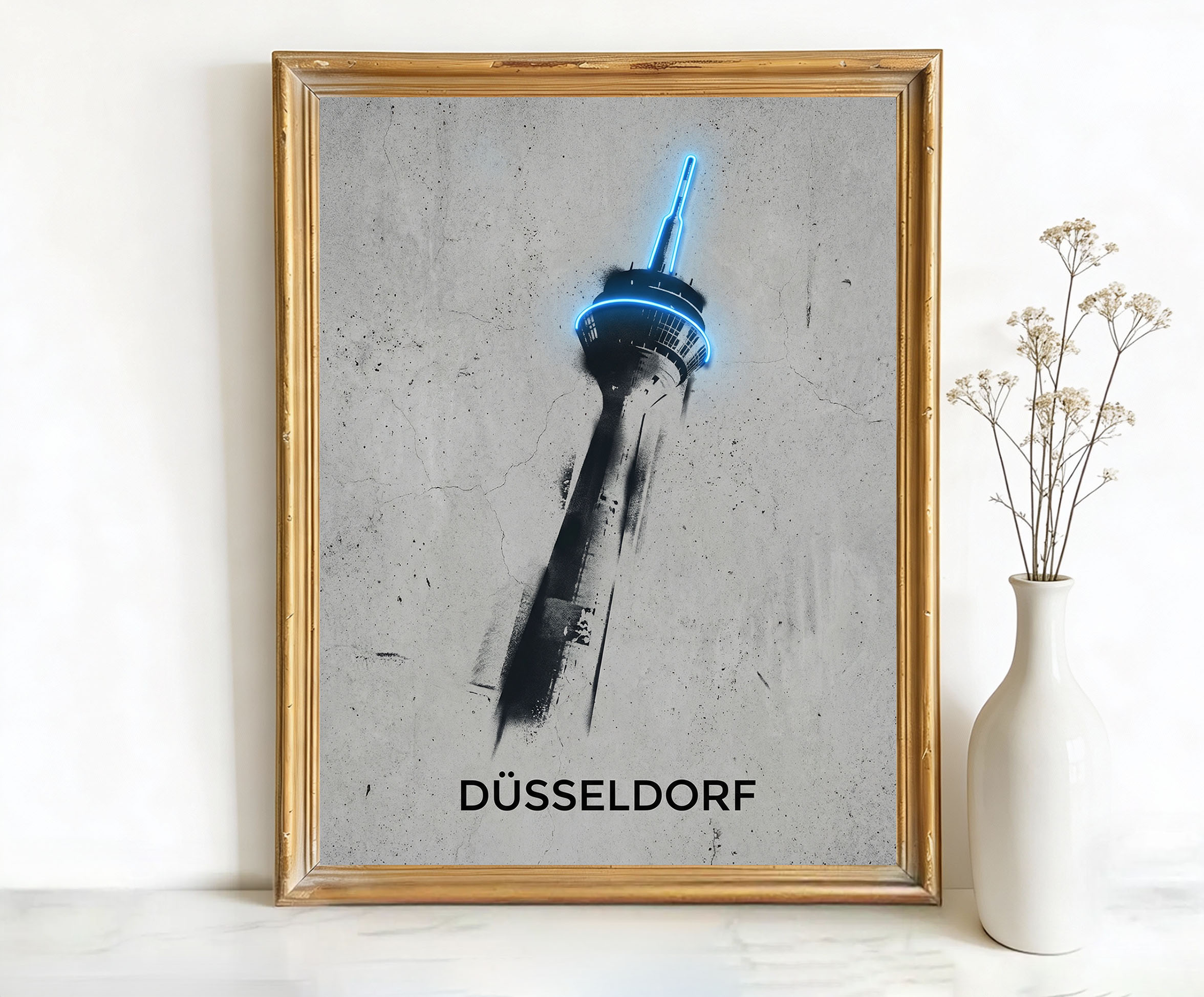 Düsseldorf Germany Rheinturm Art