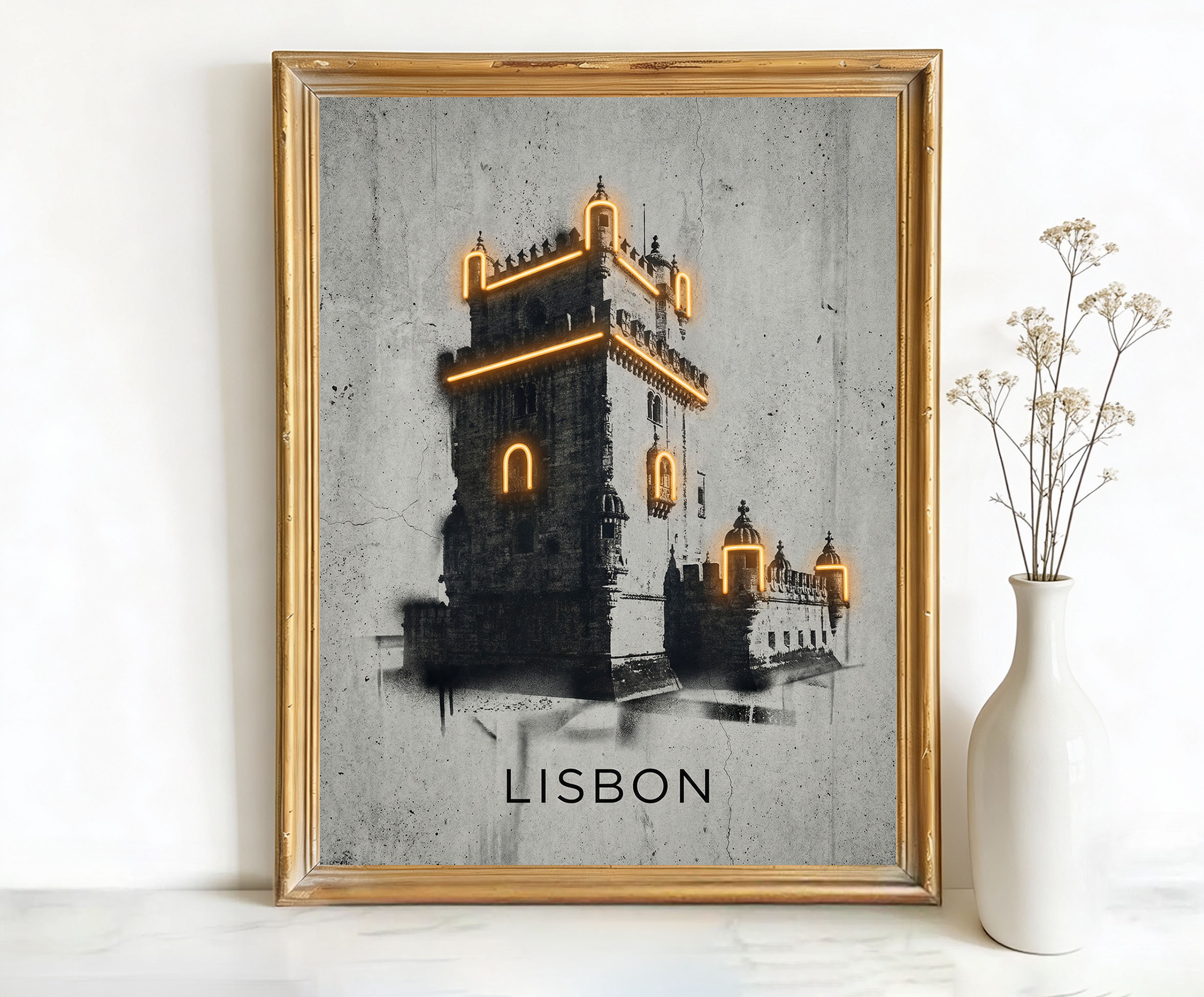 Lisbon Portugal Belém Tower Art