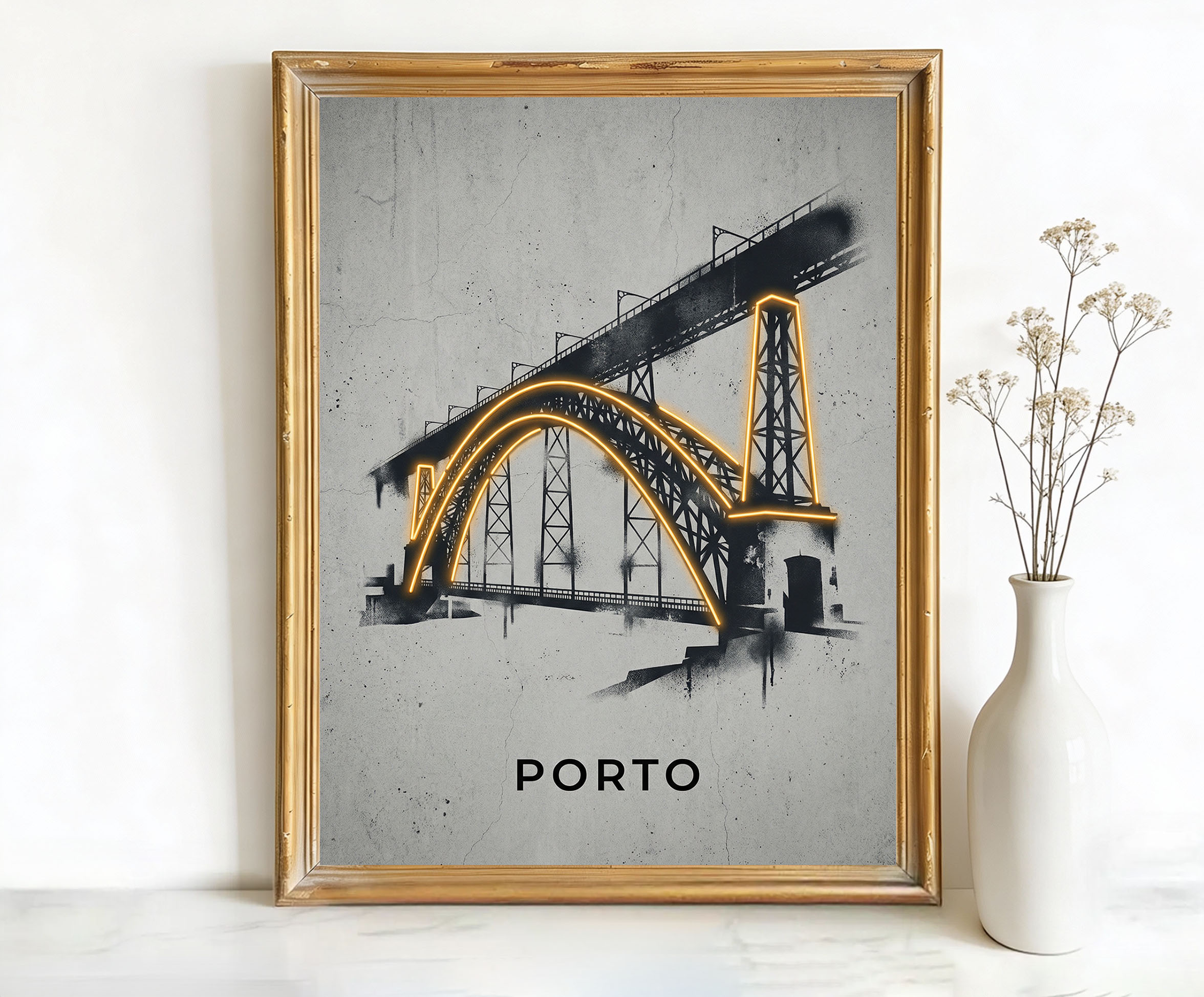 Porto Portugal Dom Luís I Bridge Art
