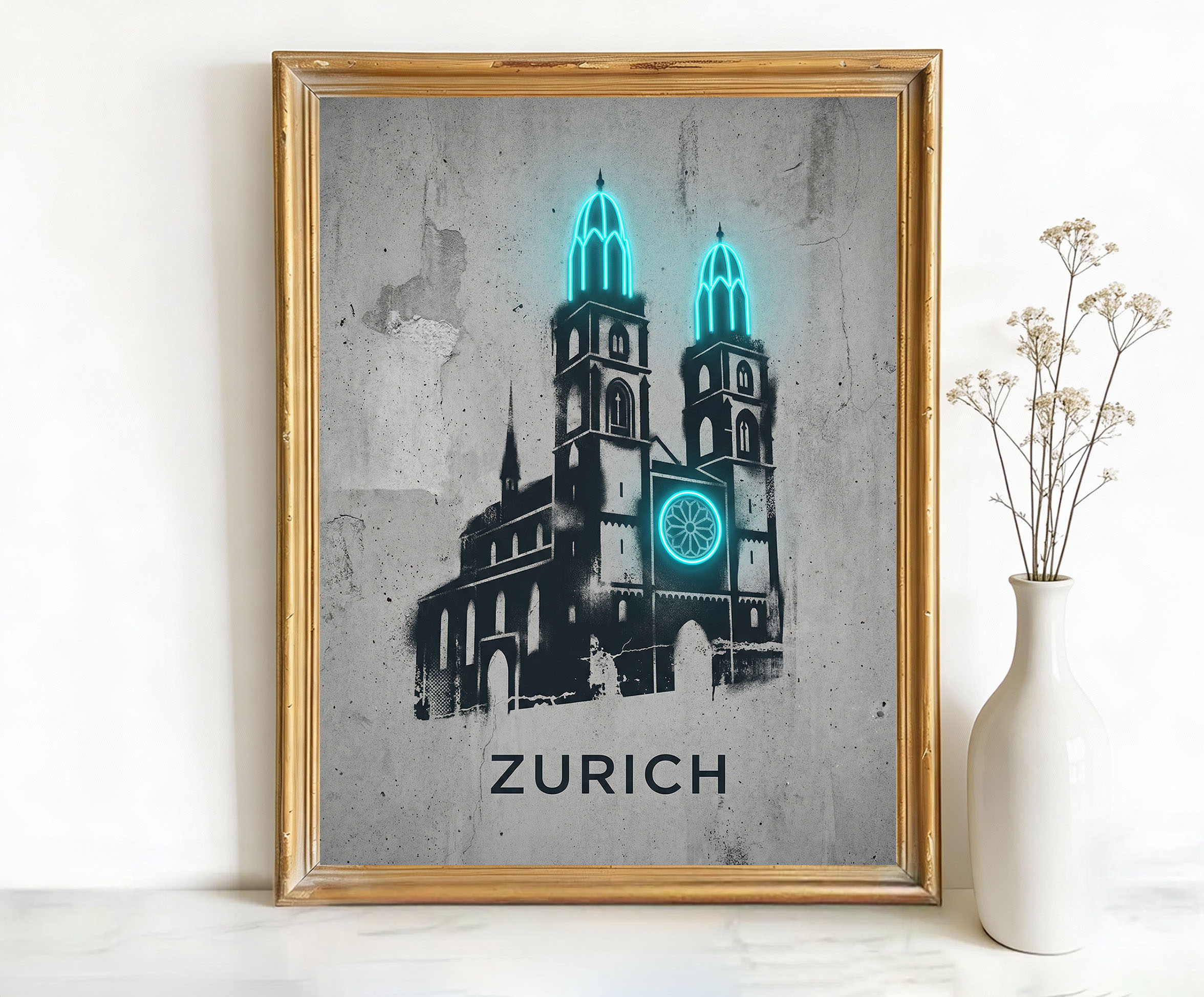 Zurich Switzerland Grossmünster Church Art