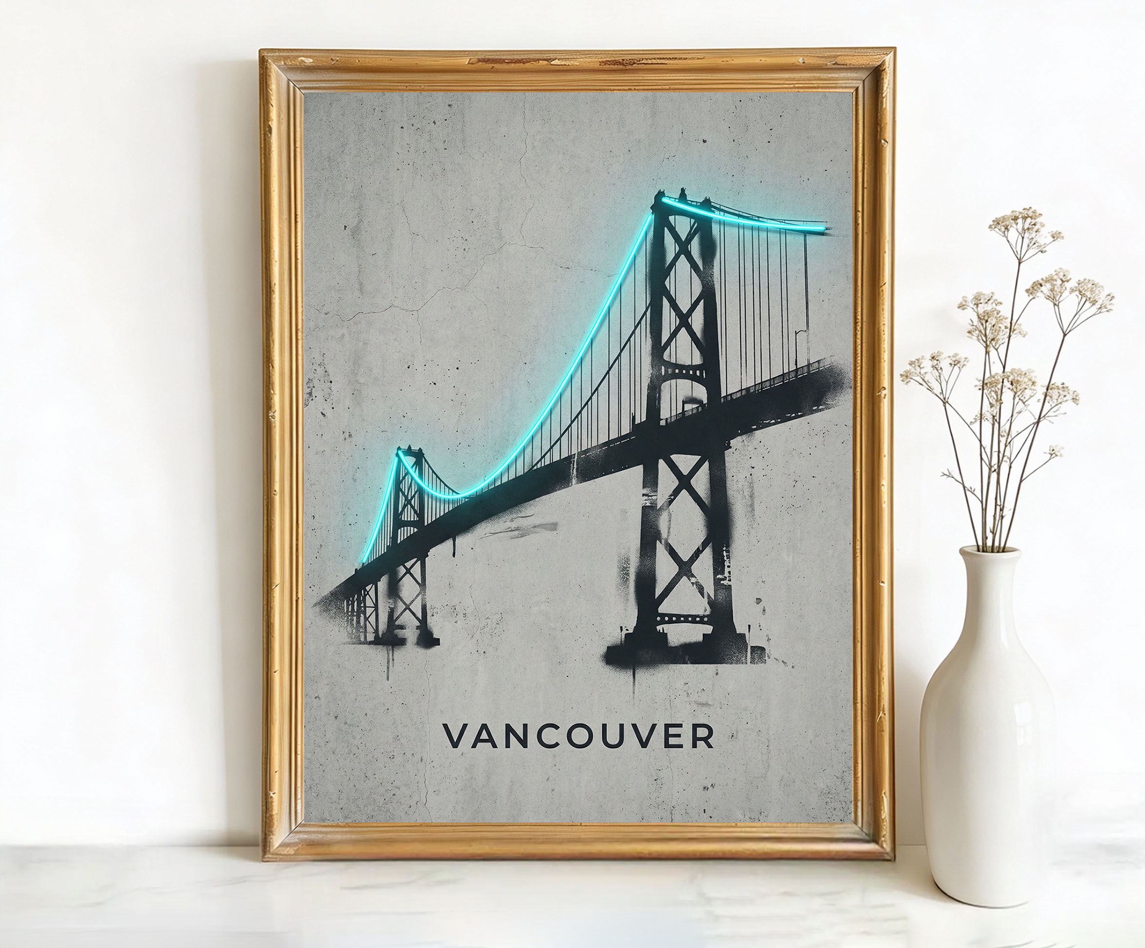 Vancouver British Columbia Lions Gate Bridge Art