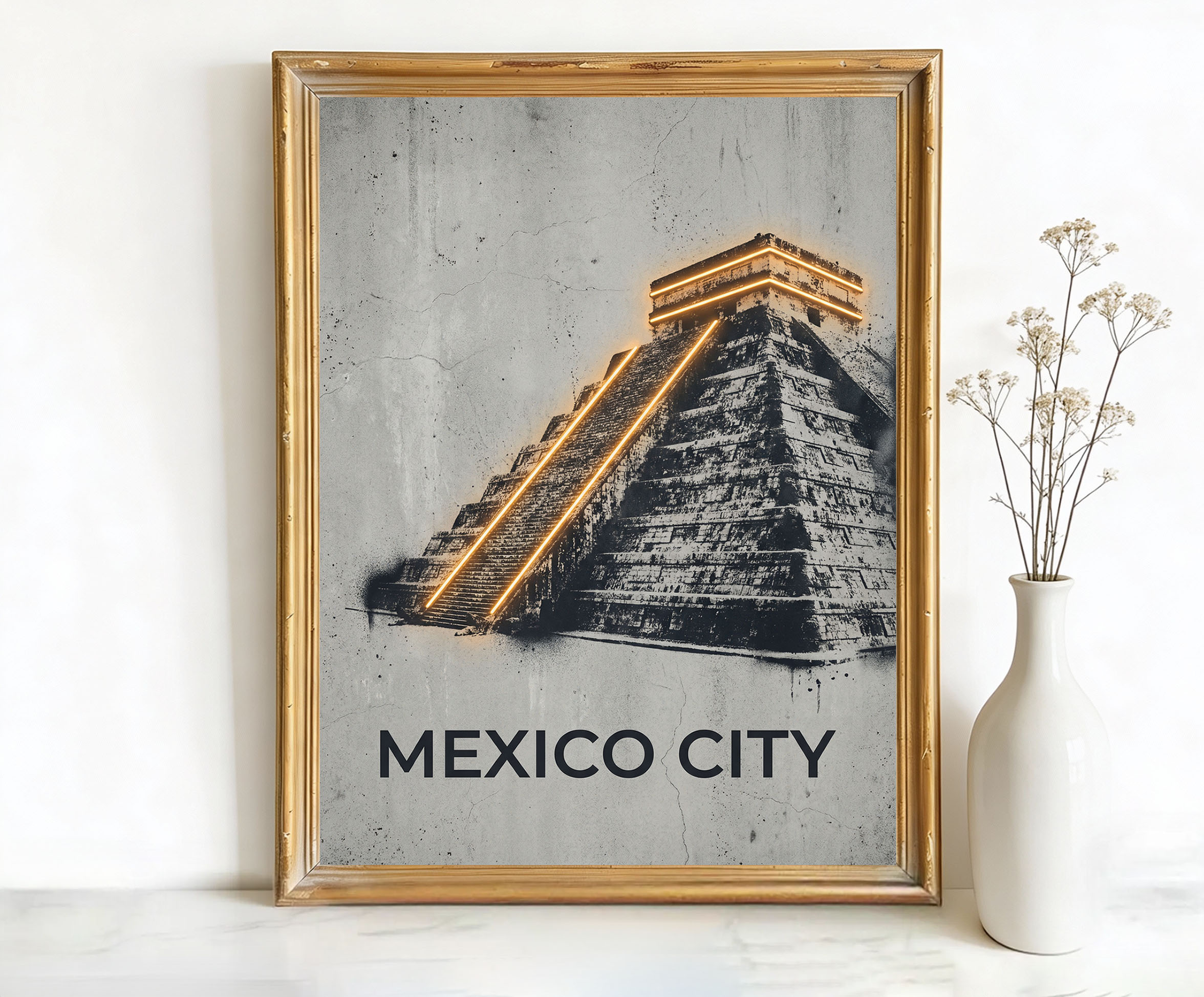 Mexico City Mexico Pyramid of Kukulcan Art