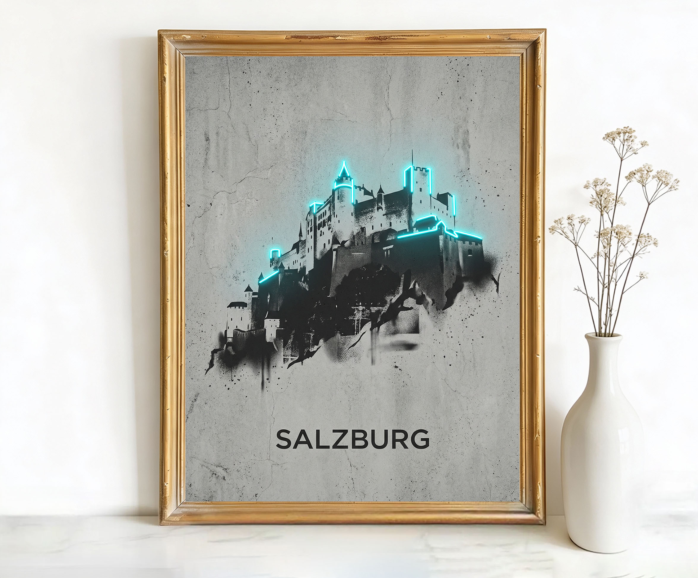 Salzburg Austria Hohensalzburg Fortress Art