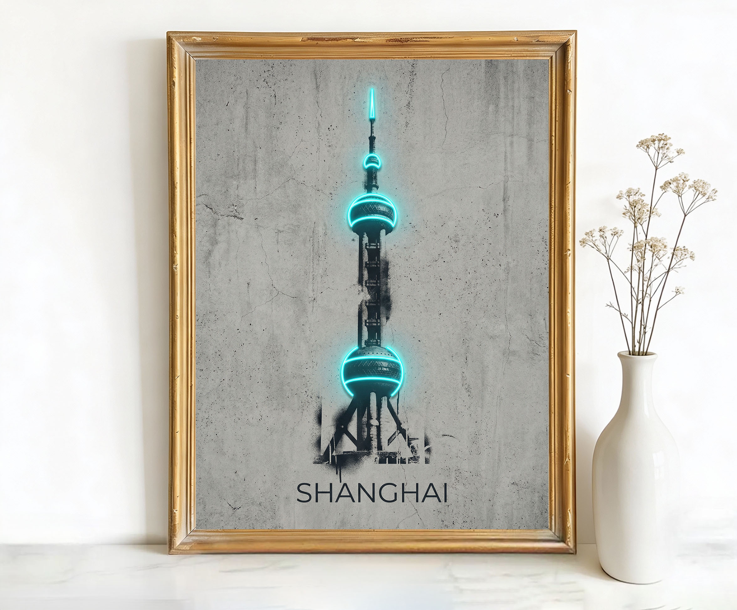 Shanghai China Oriental Pearl Tower Art