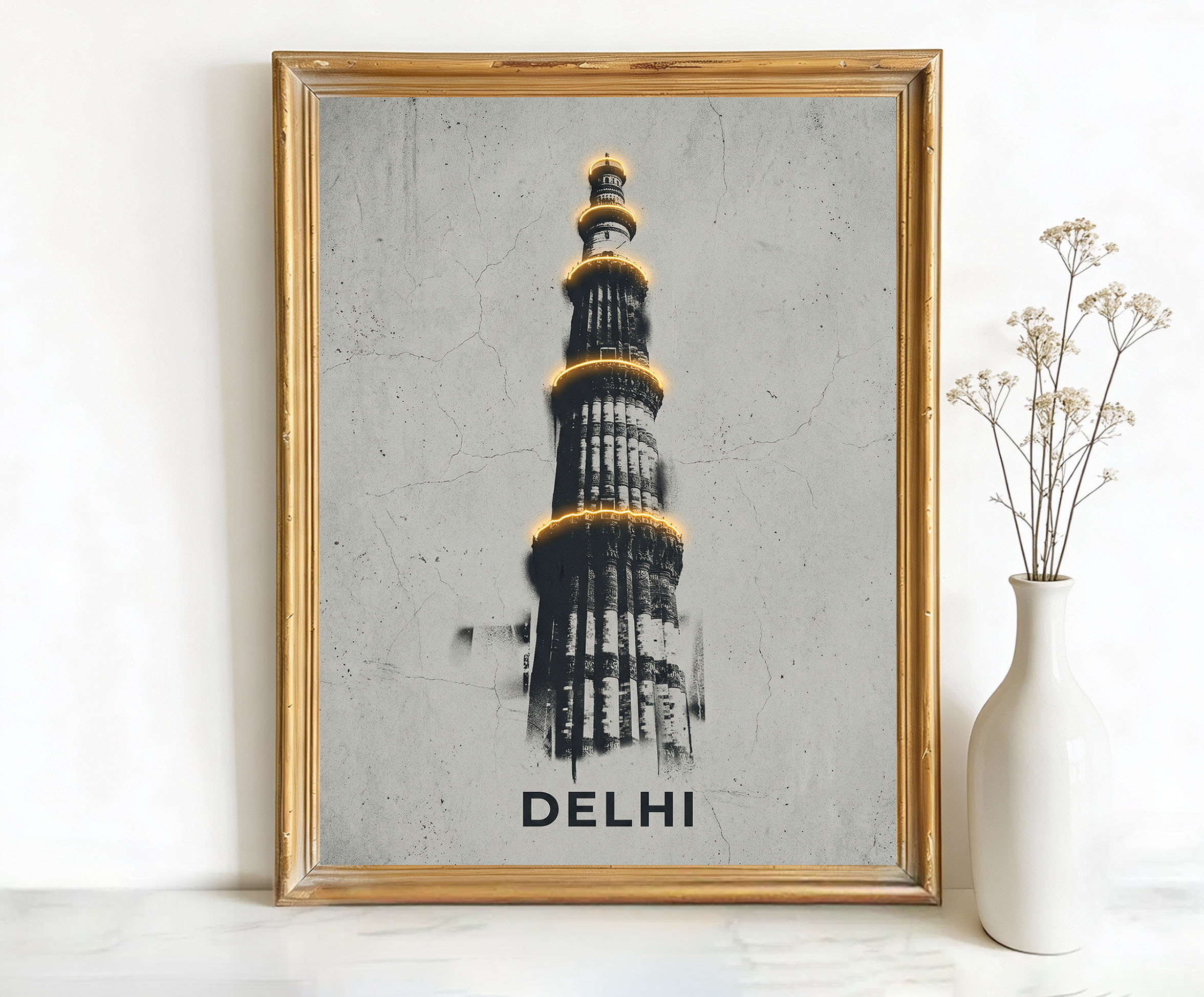 Delhi India Qutub Minar Art