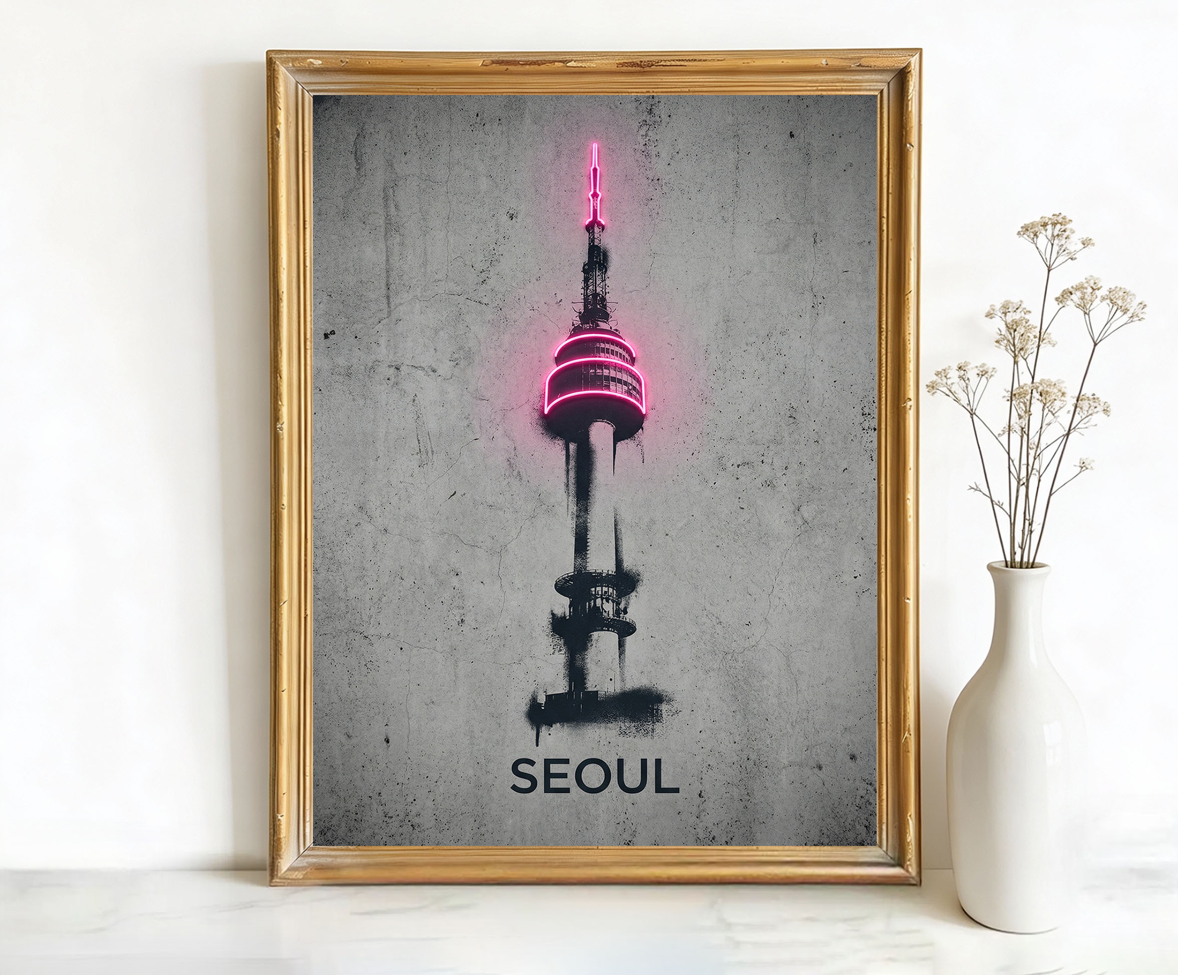 Seoul South Korea N Seoul Tower Art