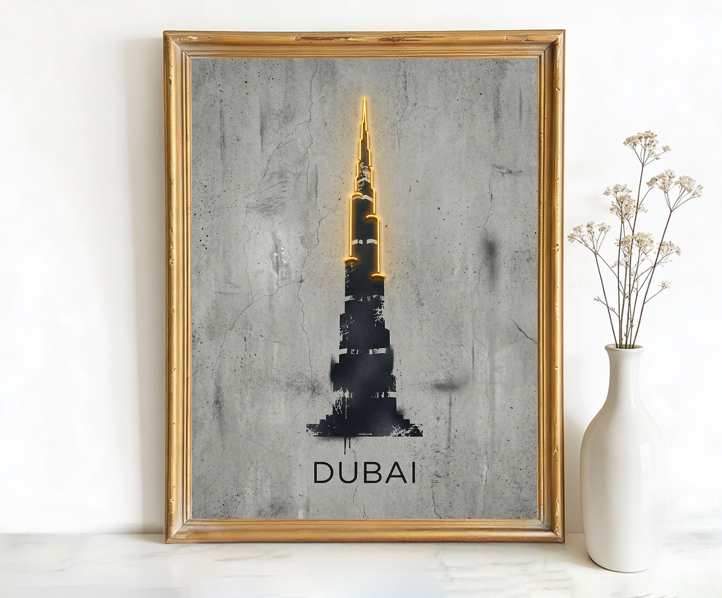 Dubai United Arab Emirates Burj Khalifa Art