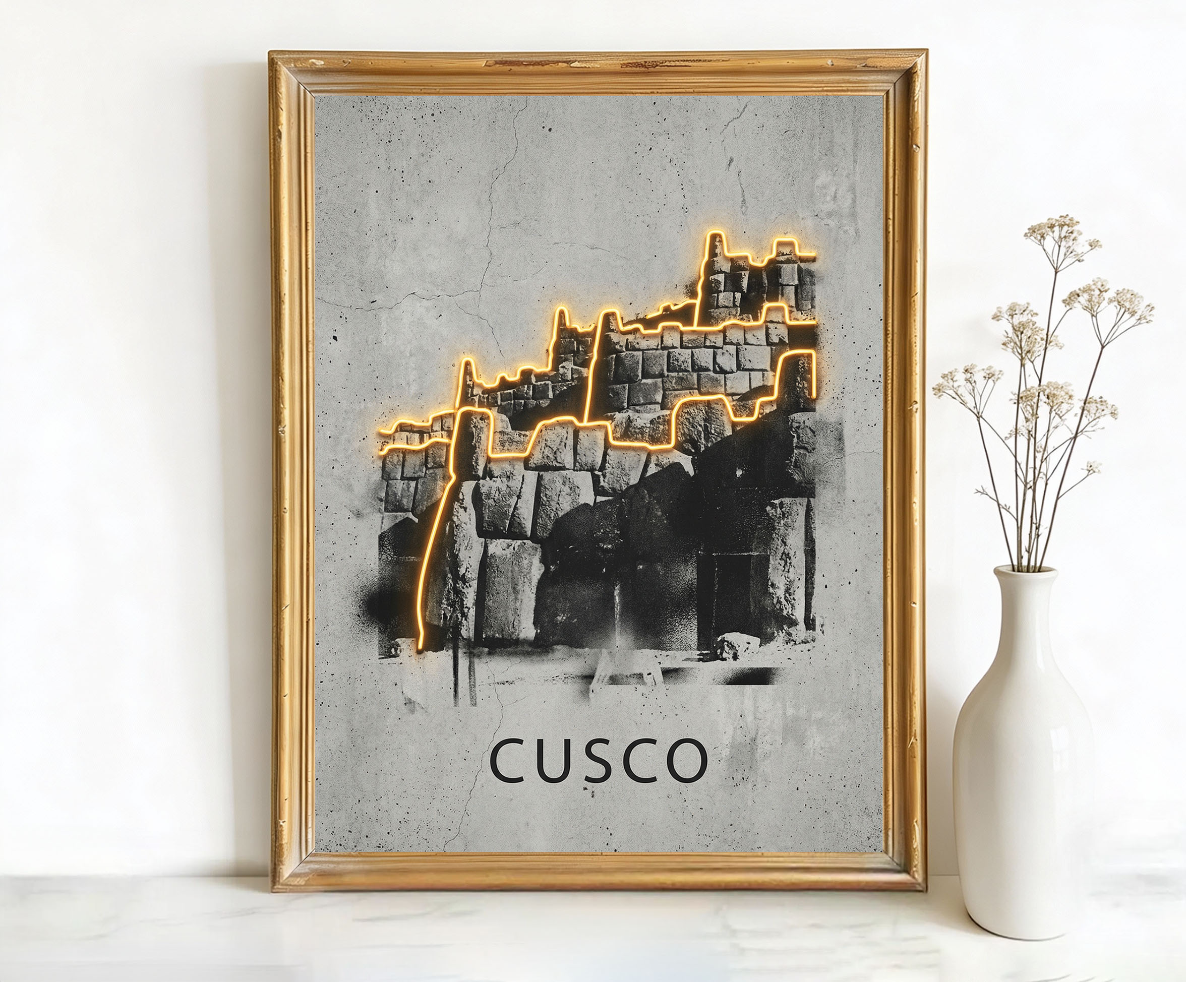 Cusco Peru Sacsayhuamán Fortress Art