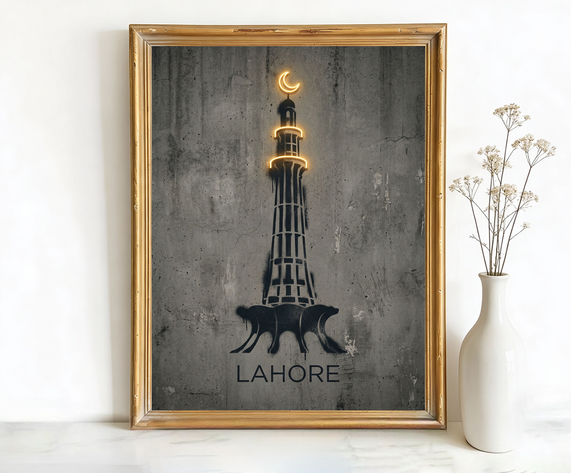 Lahore Pakistan Minar-e-Pakistan Art