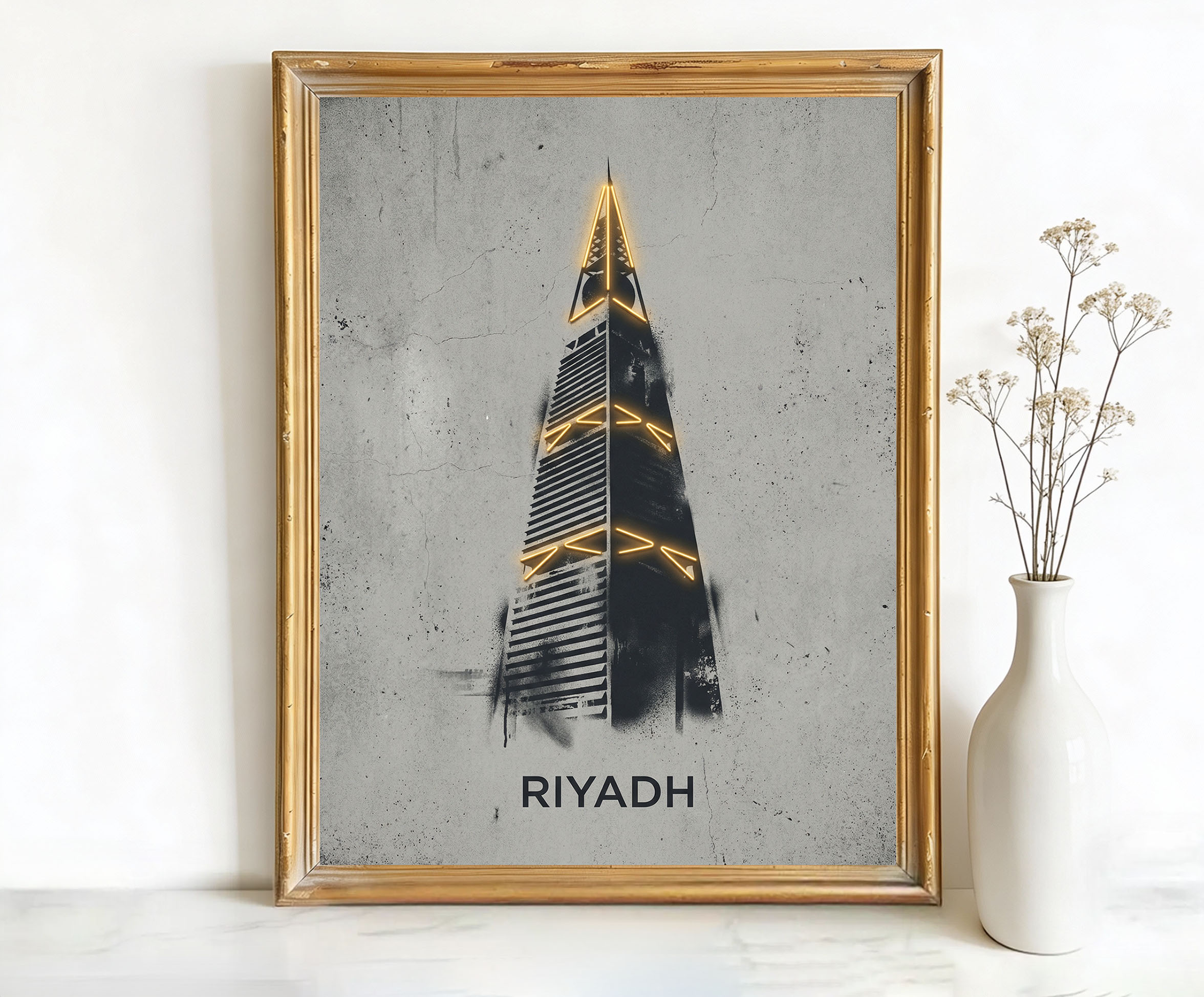 Riyadh Saudi Arabia Kingdom Centre Tower Art