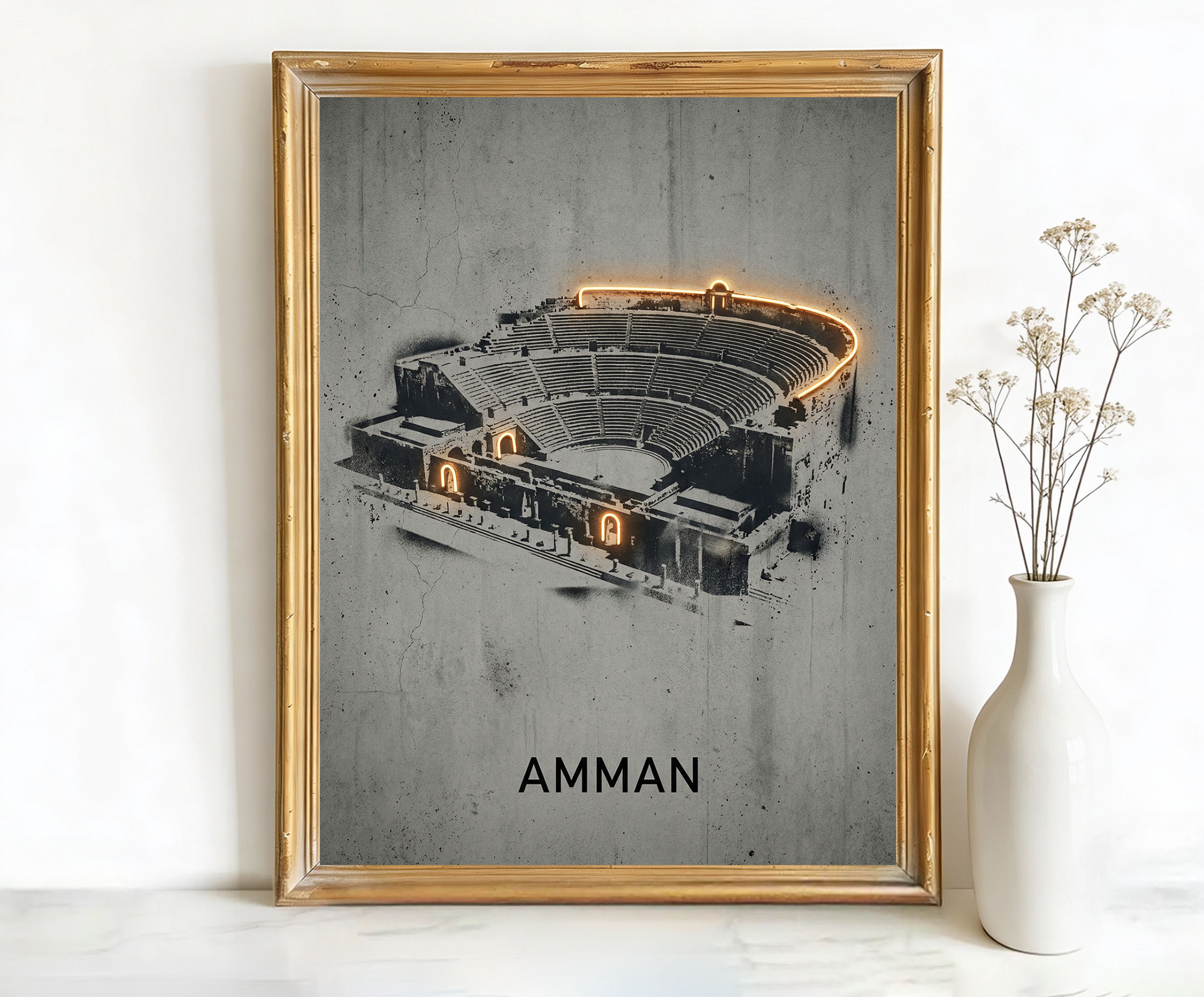 Amman Jordan Roman Theater Art