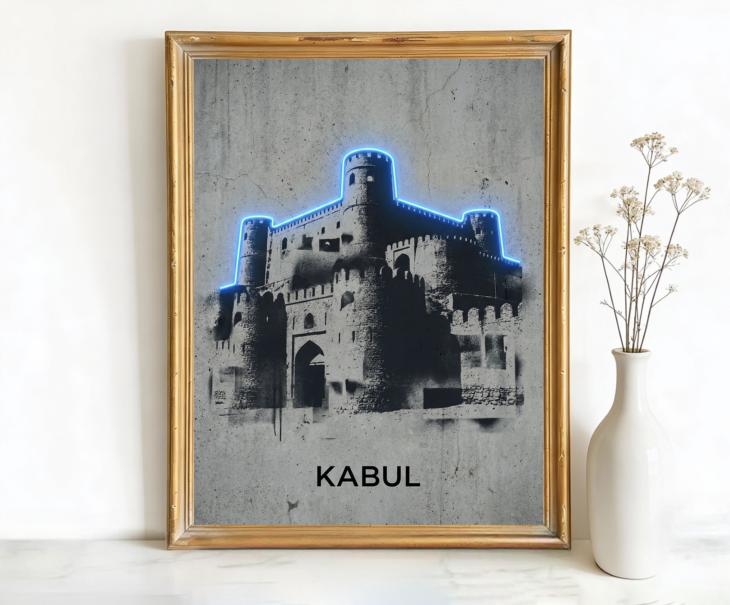 Kabul Afghanistan Bala Hissar Fortress Art