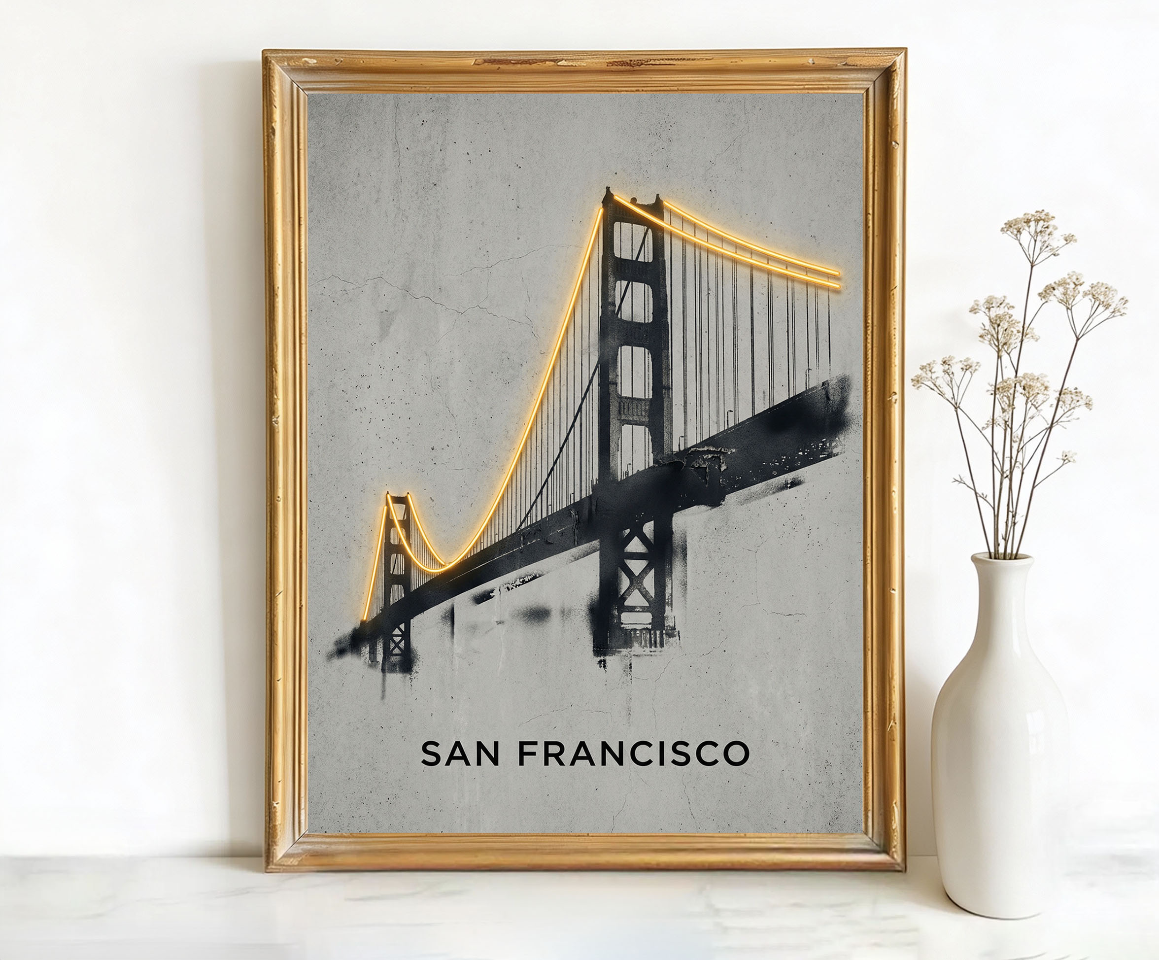 San Francisco California Golden Gate Bridge Art