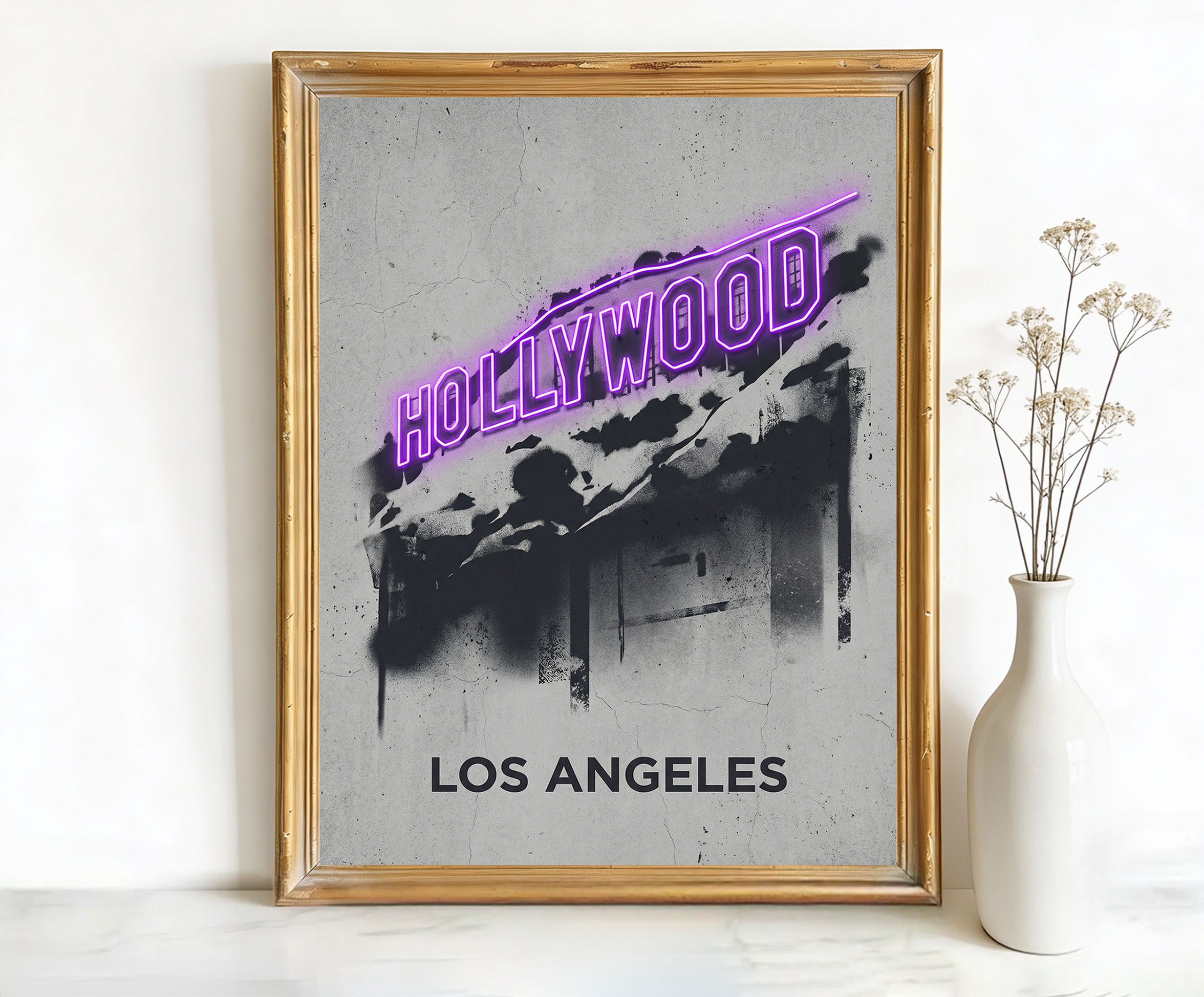 Los Angeles California Hollywood Sign Art