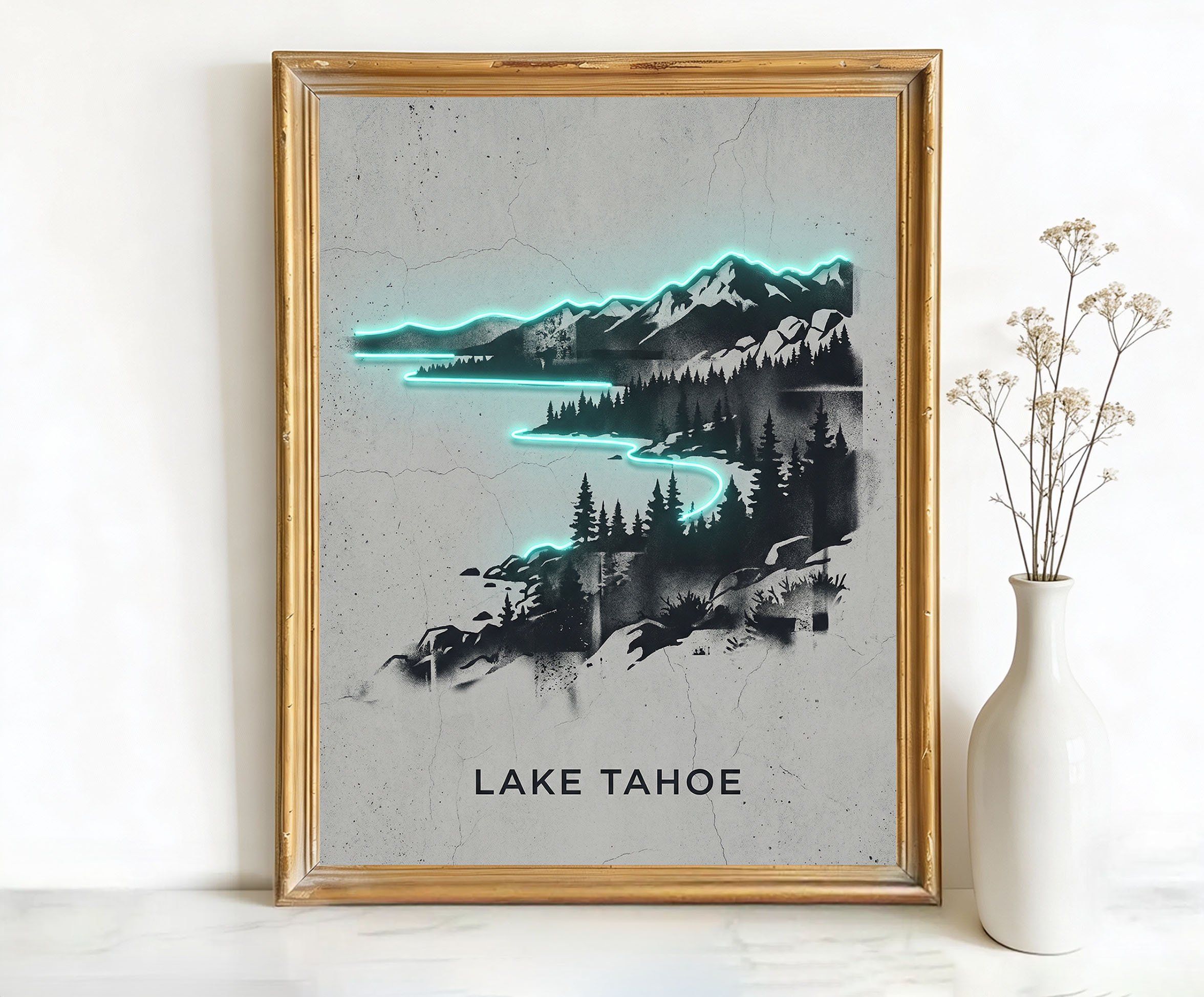 Lake Tahoe California Sierra Nevada Mountains Art