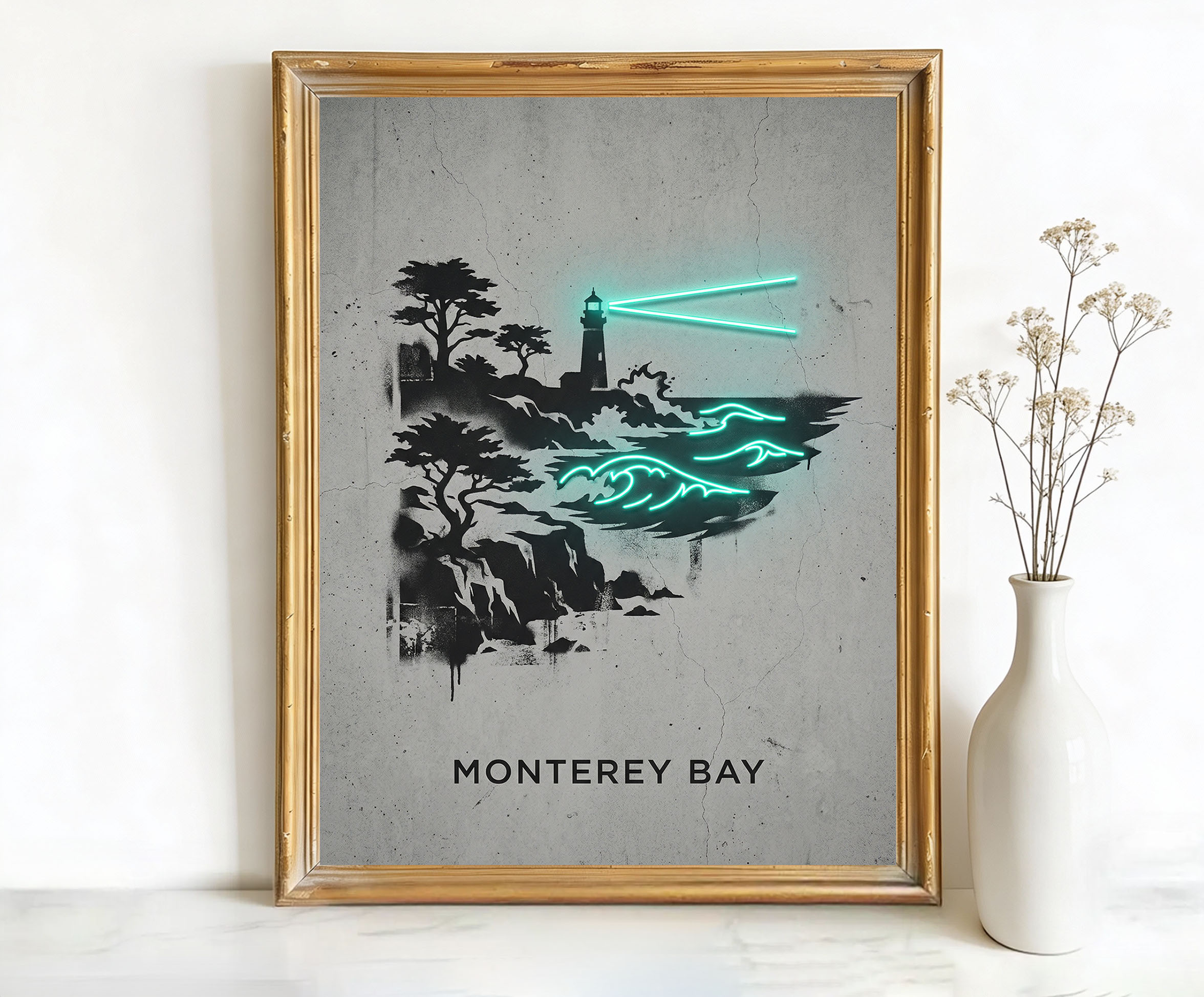 Monterey Bay California Lighthouse Art