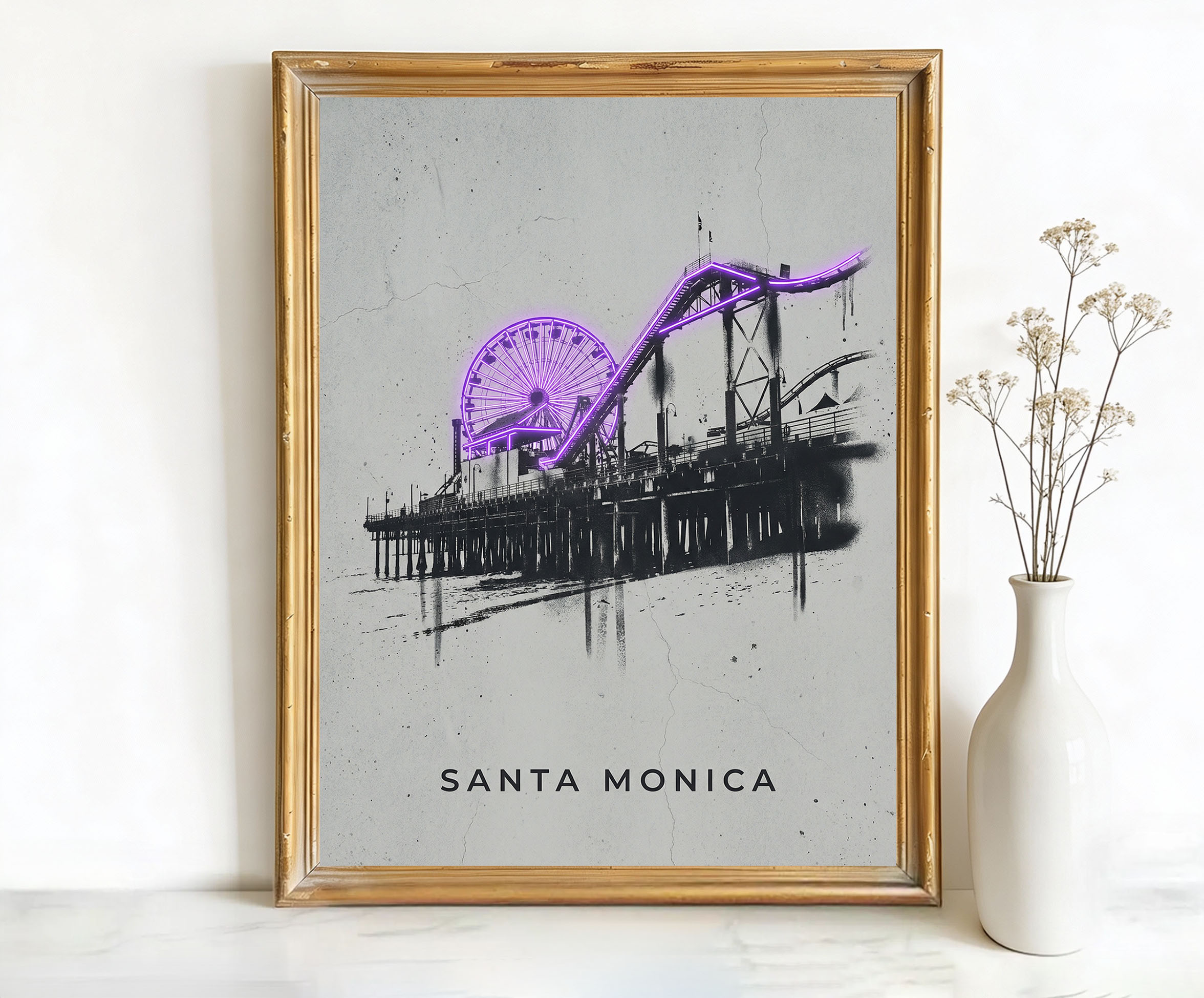 Santa Monica California Monica Pier Art