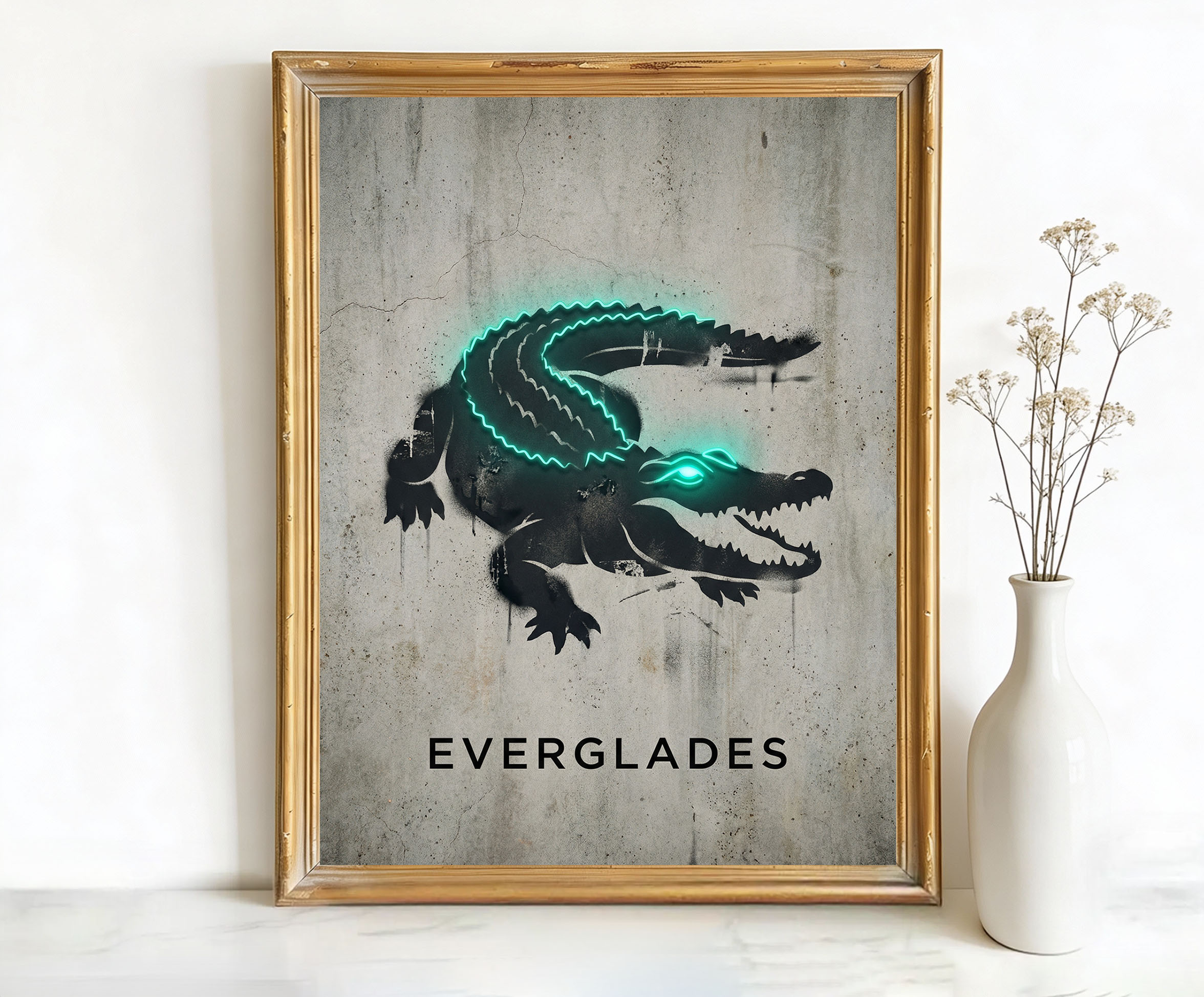 Everglades Florida Alligator Art