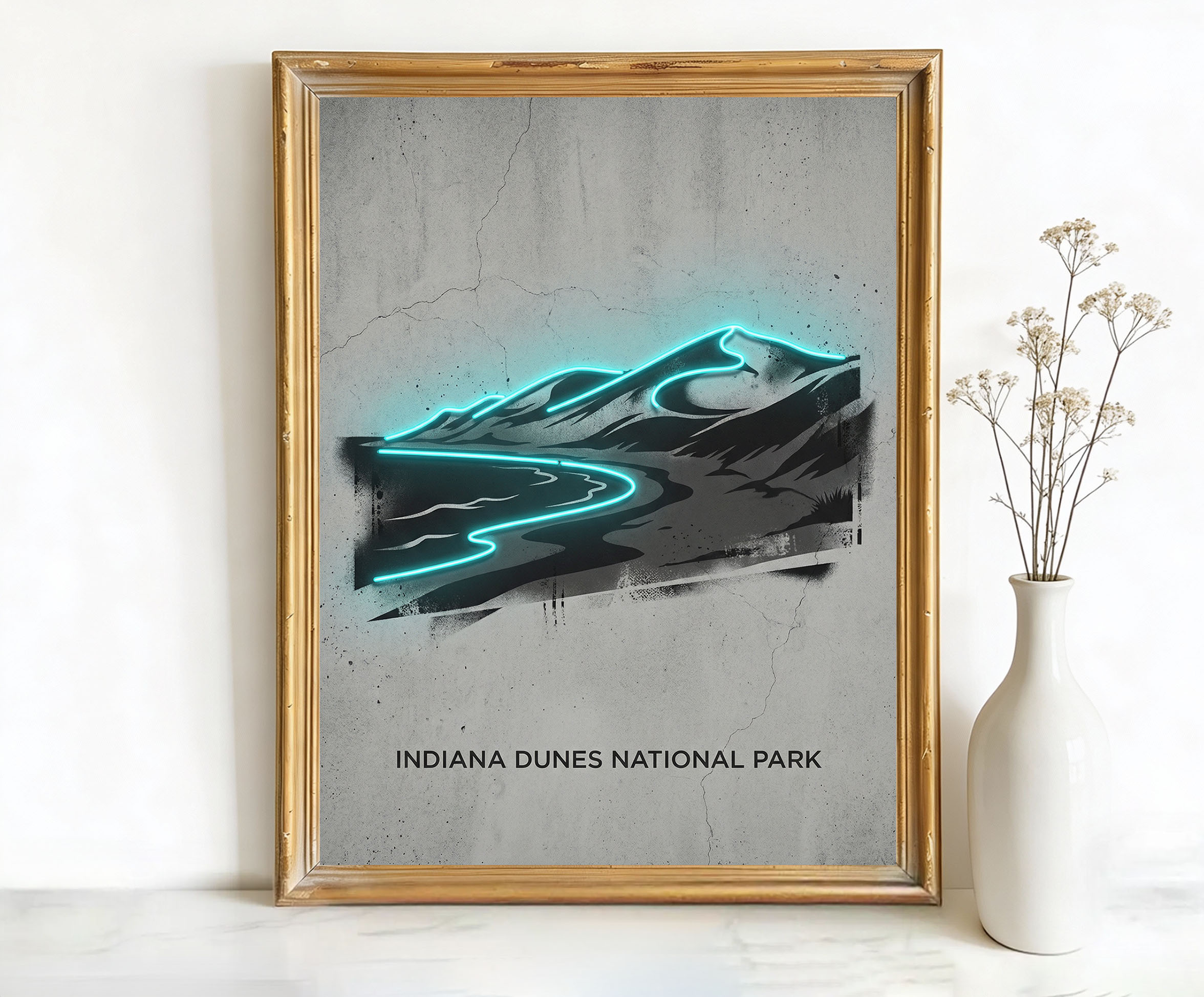 Indiana USA Sand Dunes Art