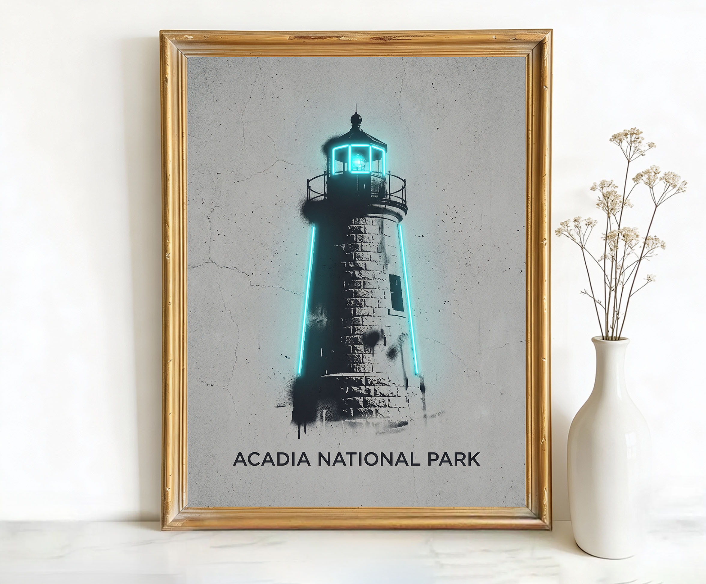 Acadia National Park Maine Bass Harbor Head Light Art