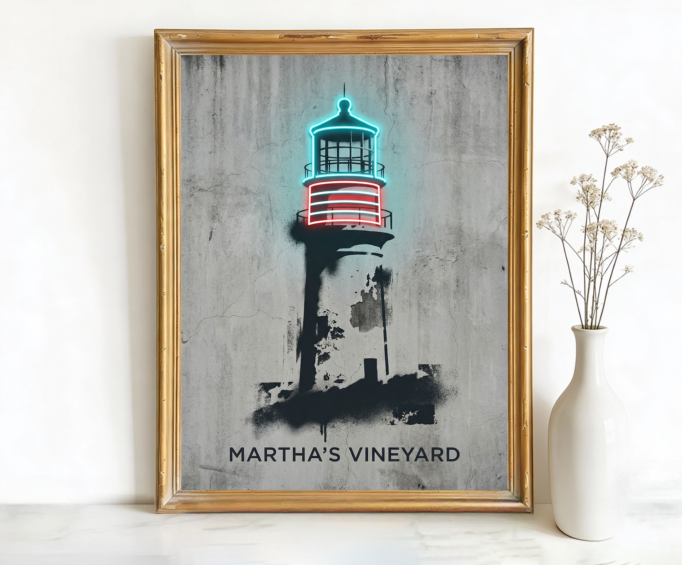 Martha's Vineyard Massachusetts Lighthouse Art