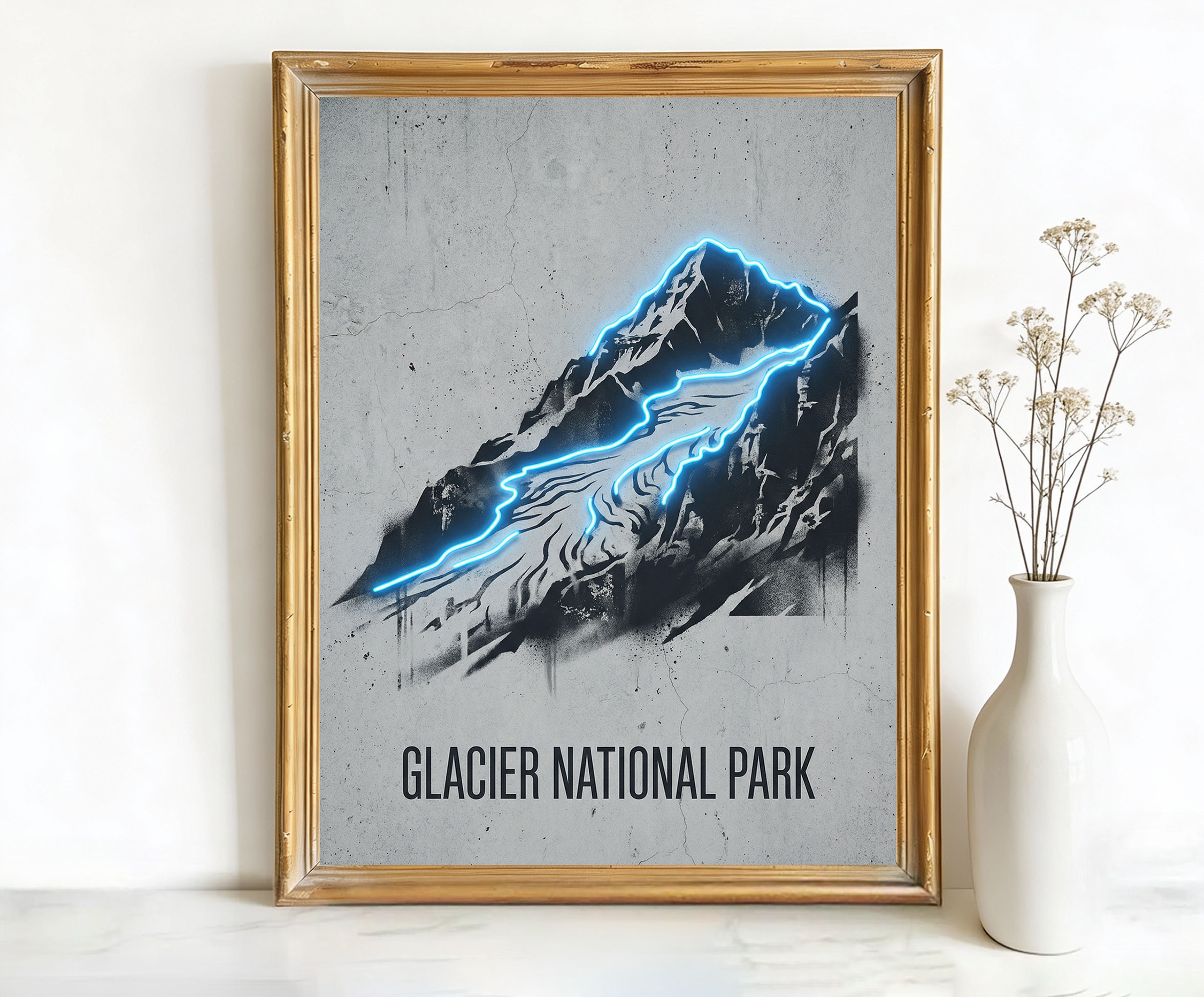 Glacier National Park Montana Mountain and Art